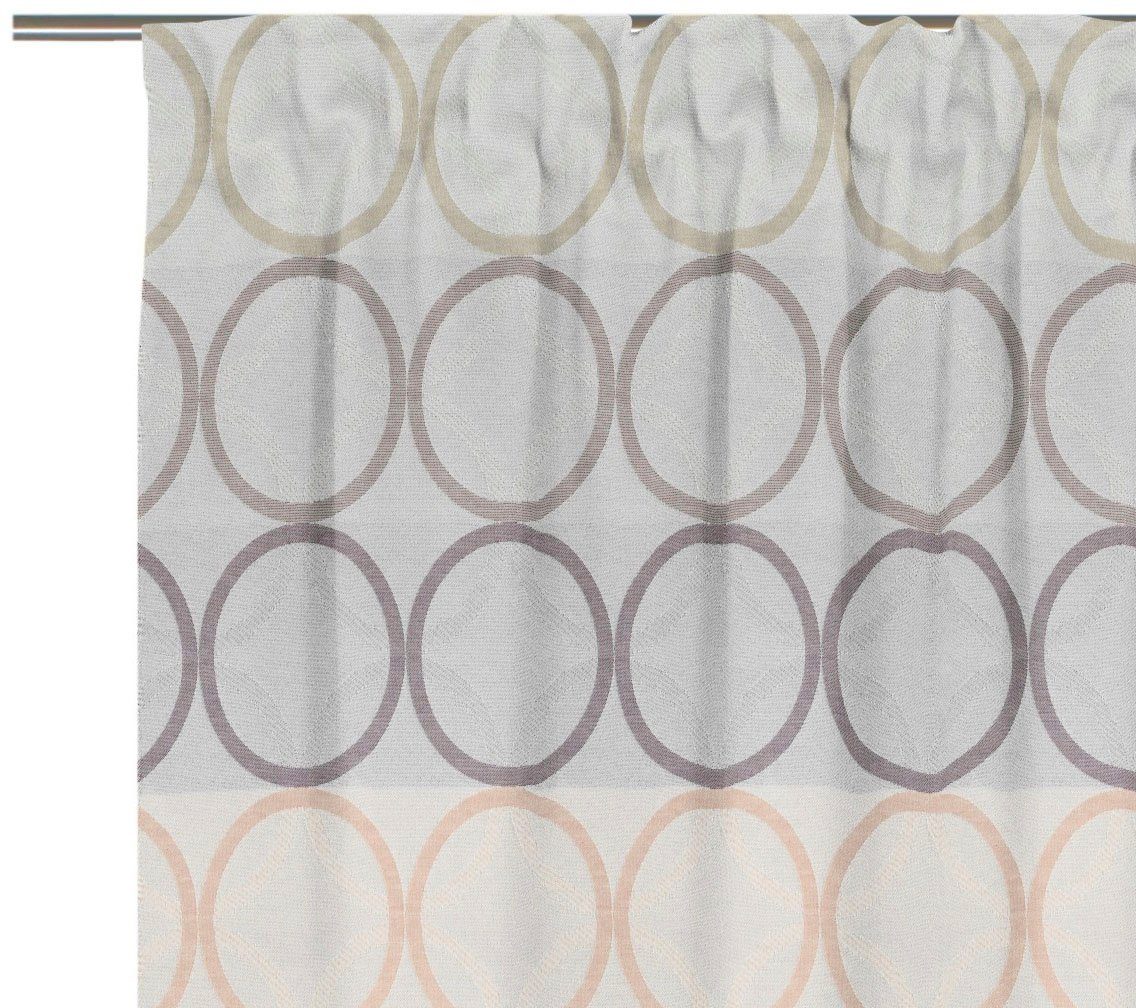 Jacquard blickdicht, Wirth, Multifunktionsband rosé Vorhang (1 Zirbello, St),