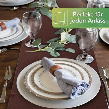 Loco Bird Tischläufer aus Filz, Abwaschbare Tischdecke mit Kunstleder-Label (skandinavische Tischband Deko), Tisch Filzläufer für draußen