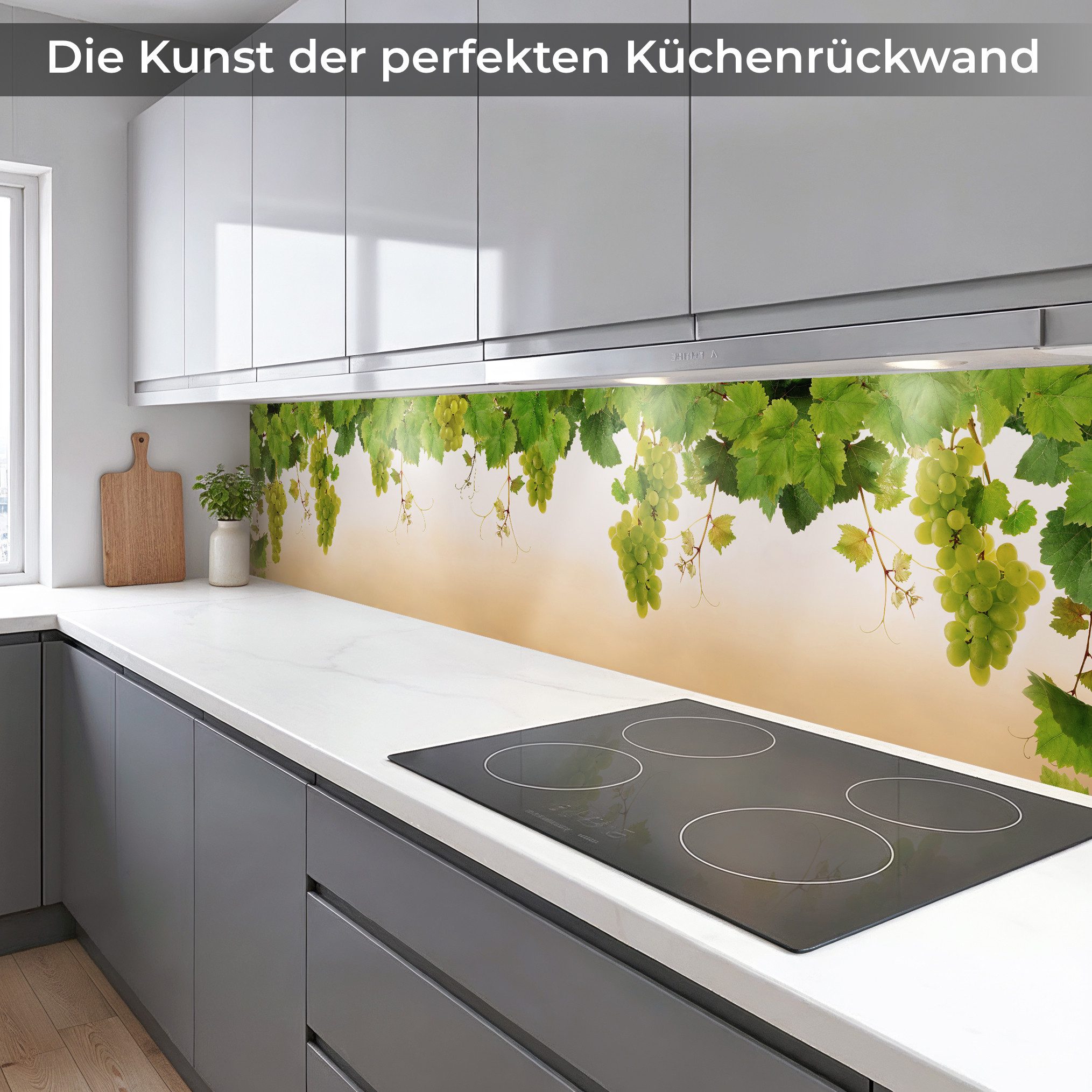 Rodnik Küchenrückwand Trauben, monolithische ABS-Platte mit Direktdruck, formstabil und langlebig