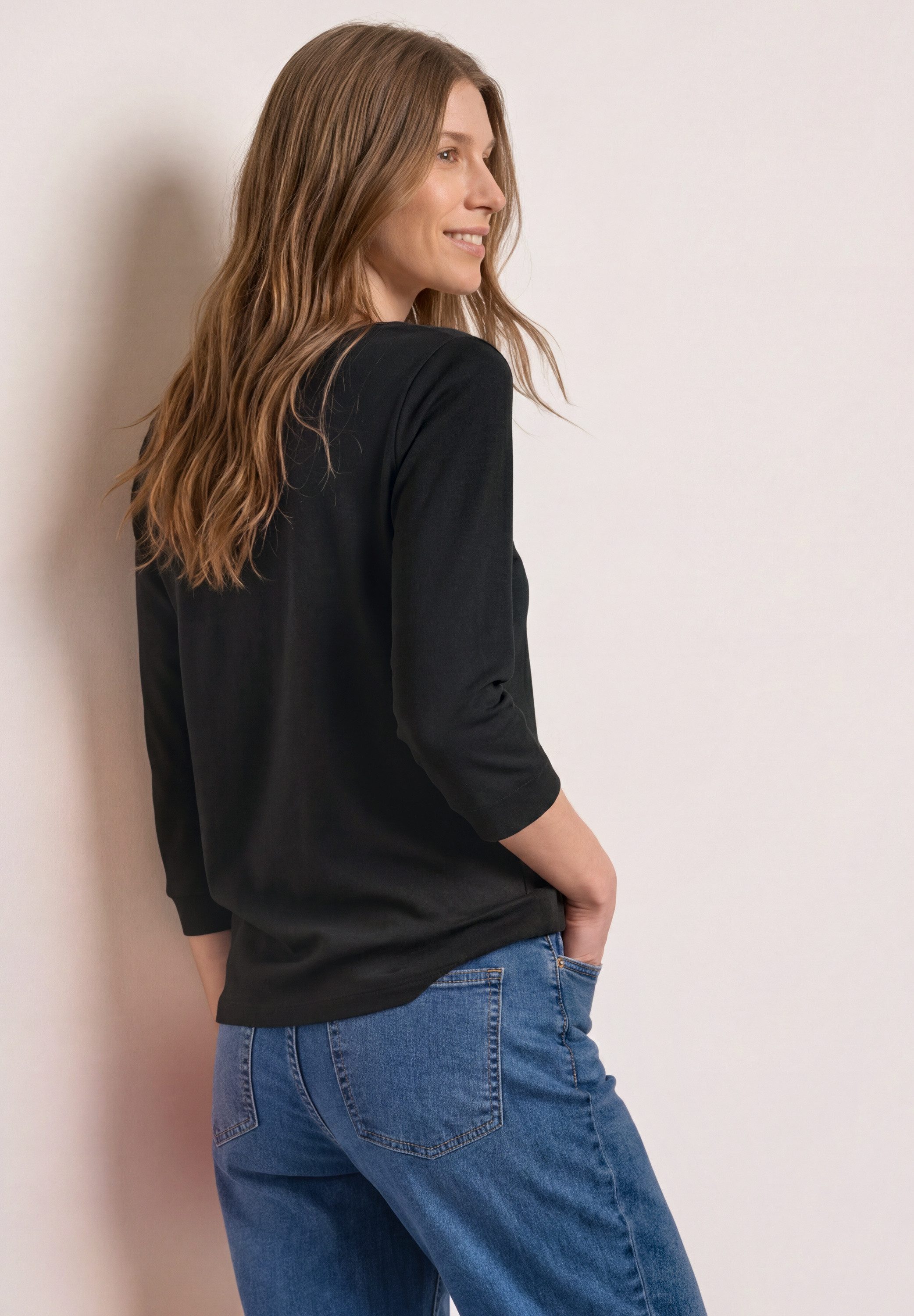 STREET ONE Langarmshirt mit U-Boot-Ausschnitt