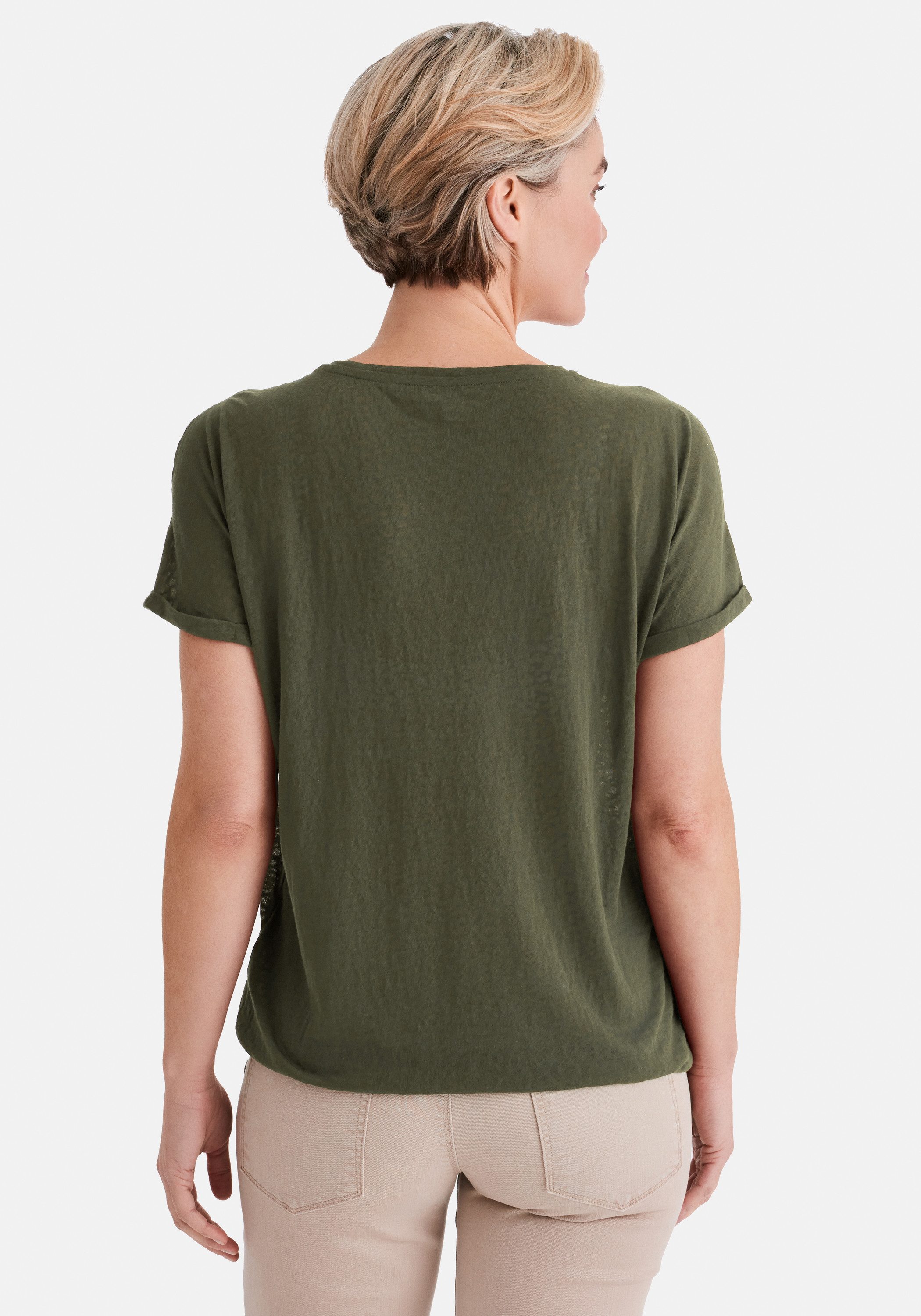 STOOKER WOMEN Kurzarmshirt STCLEA Print T-Shirt Regular Fit T-Shirt Spitzen- Shirt für Damen