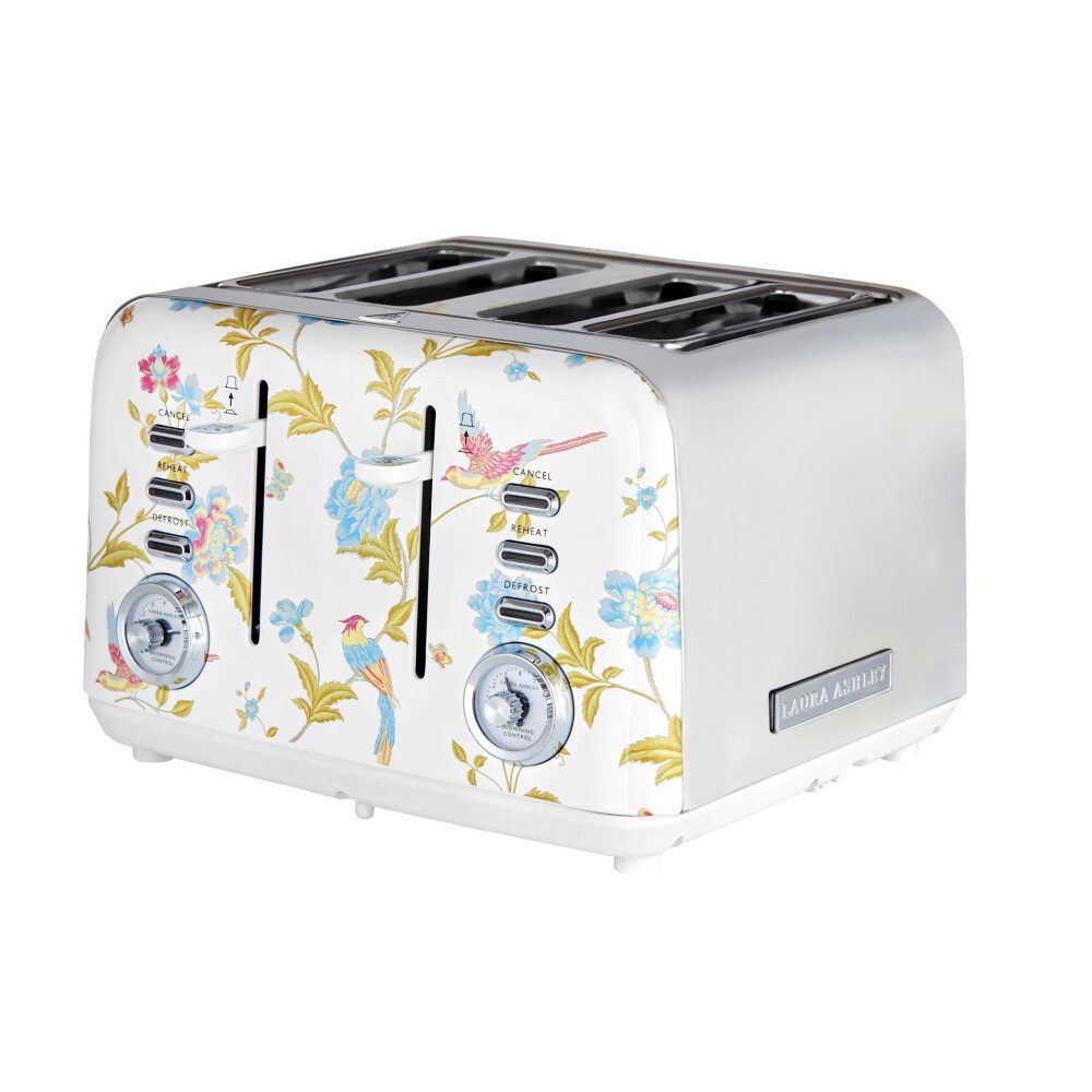 VQ Toaster Laura Ashley 4 Scheiben-Toaster, 7 Stufen – China Rose Design VQ, 1850 W