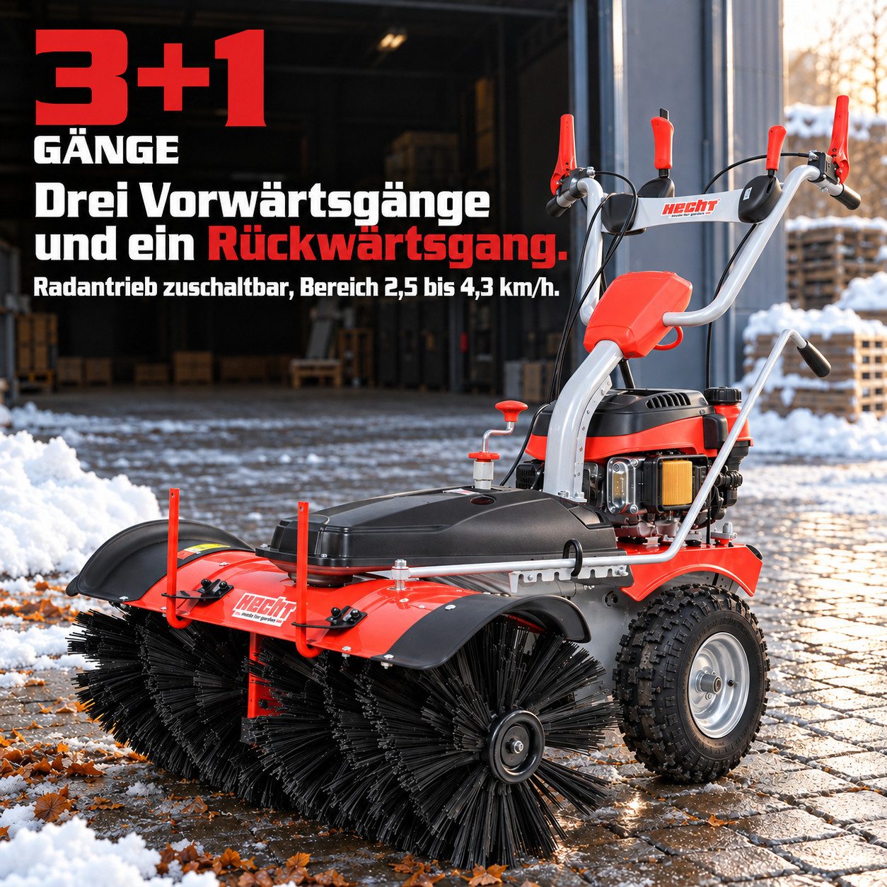 Hecht Benzin-Kehrmaschine 8101 S mit Elektrostart, 100,00 cm Arbeitsbreite, 6,5 PS, 4320 m²/h, bis 4,4 km/h – Bild 5 von 5