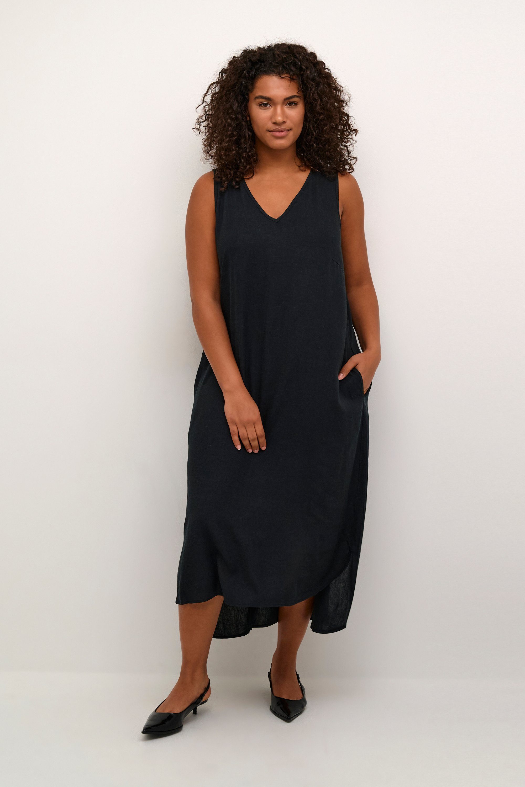 KAFFE Curve Blusenkleid Kleid KCmille Große Größen