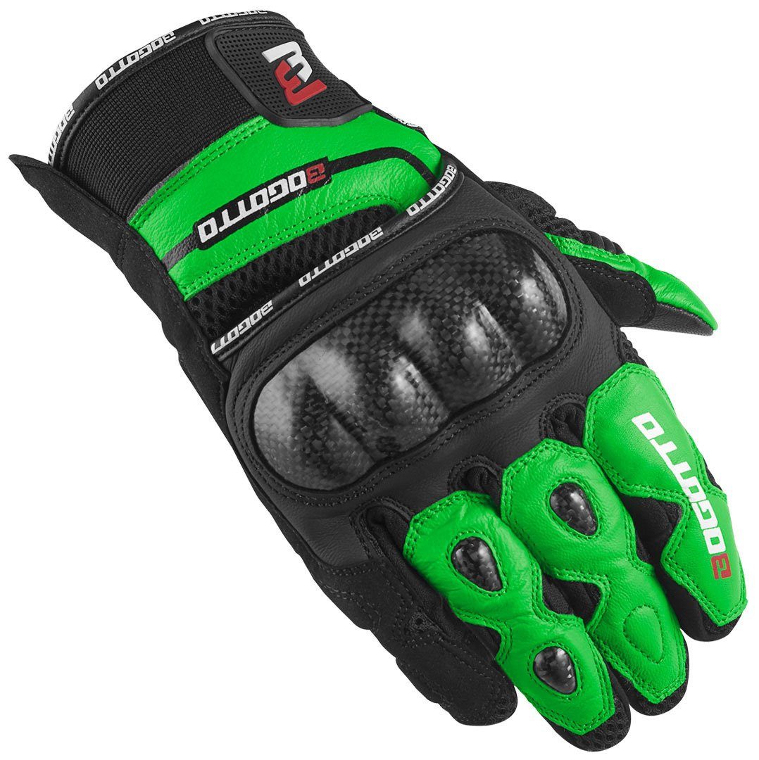 Motorradhandschuhe Flint Bogotto Motorradhandschuhe Black/Green