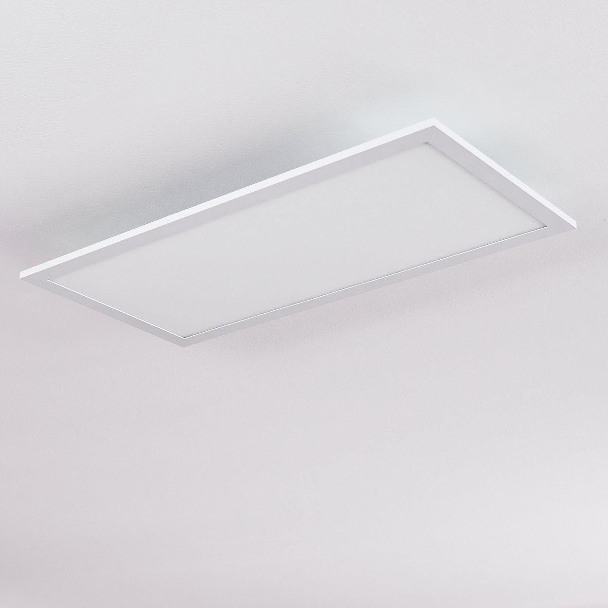 hofstein Panel Kelvin, weiß, aus in LED Deckenlampe rechteckige Zimmerlampe,Fernbedienung, dimmbare Lumen Deckenpanel Farbwechsler,1600 Metall CCT RGB »Gavaz« 2700-6500