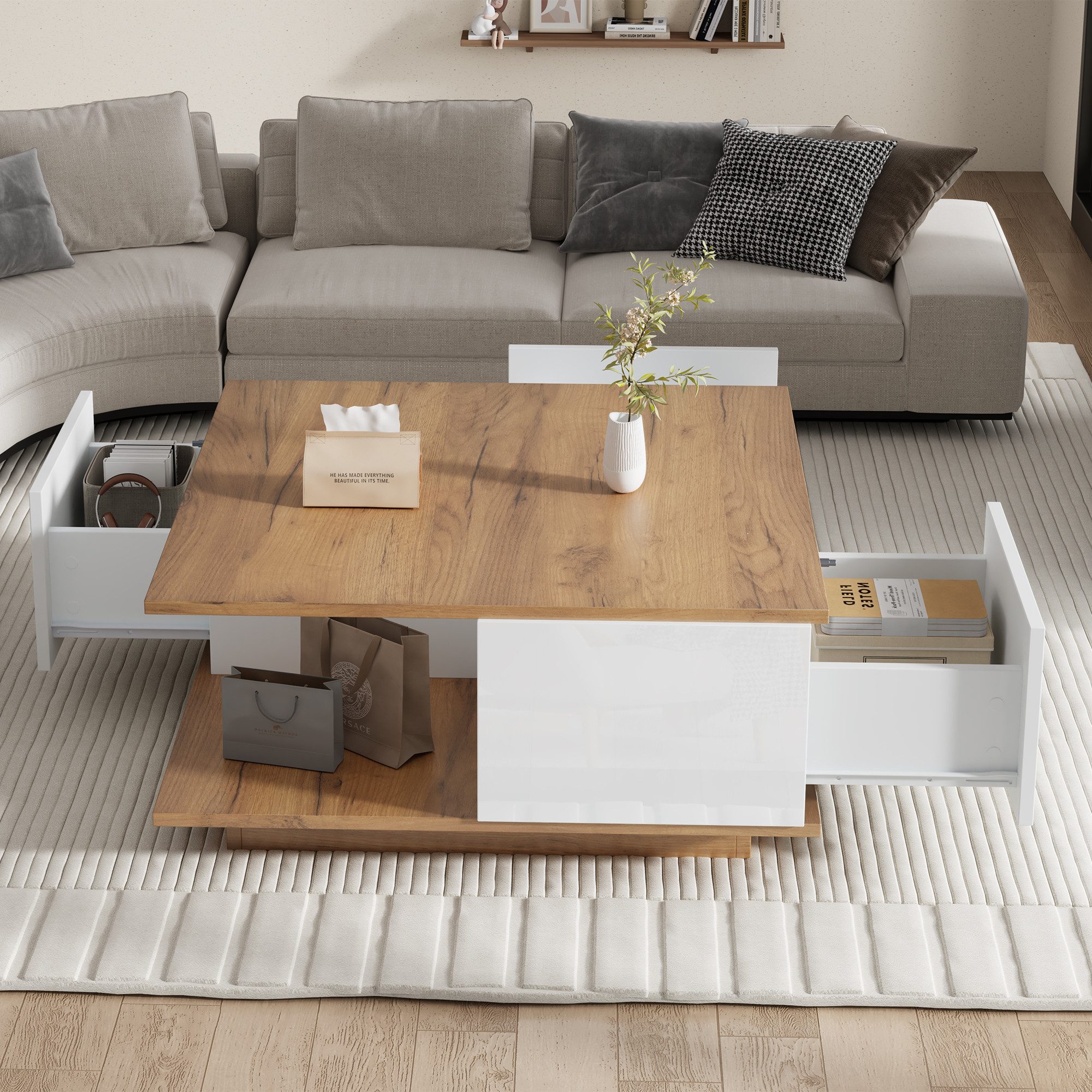 Merax Couchtisch (1-St., hochglänzende Fronten, modern günstig online kaufen