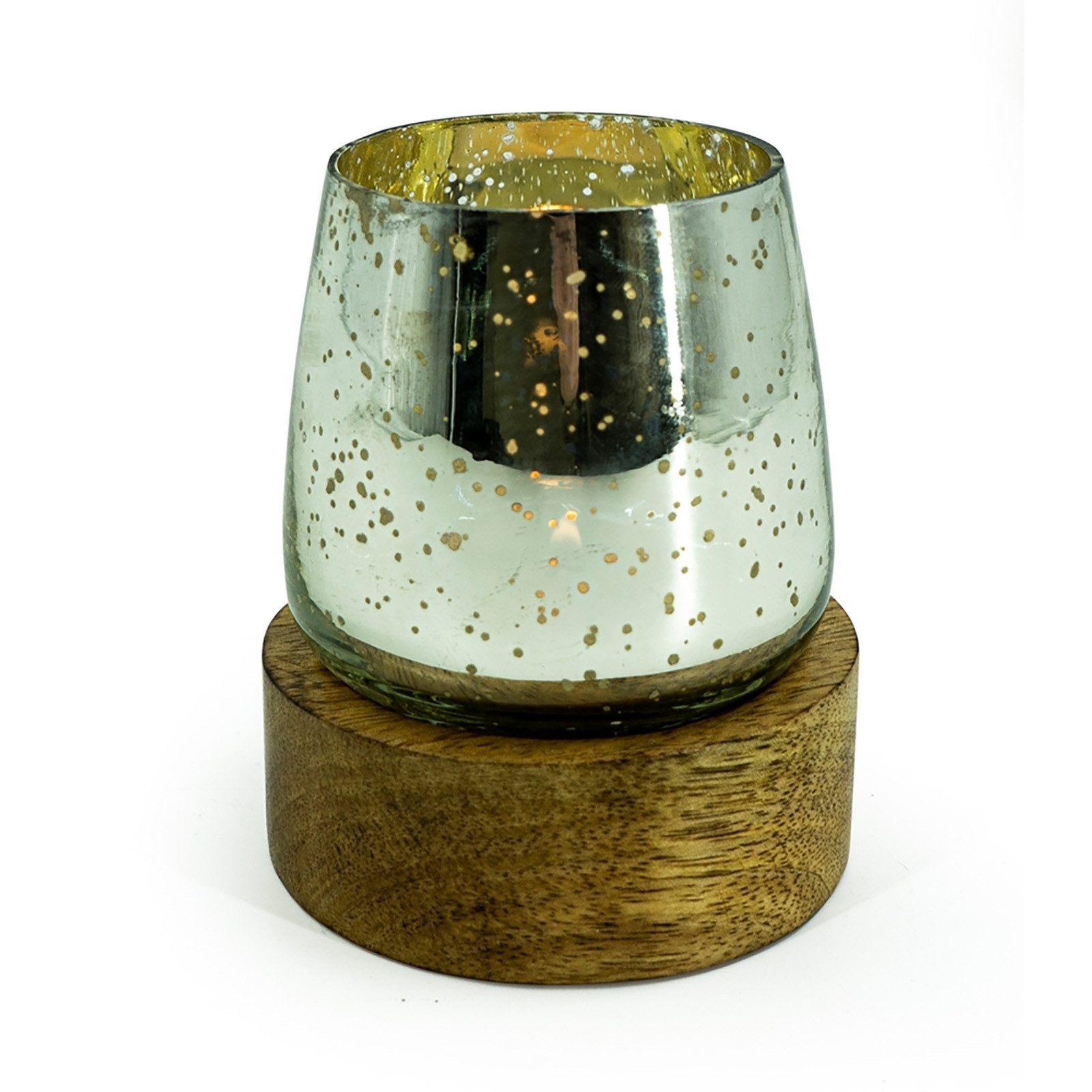 HTI-Living Teelichthalter Teelichthalter auf Mangoholzschale (Stück, 1 St., günstig online kaufen