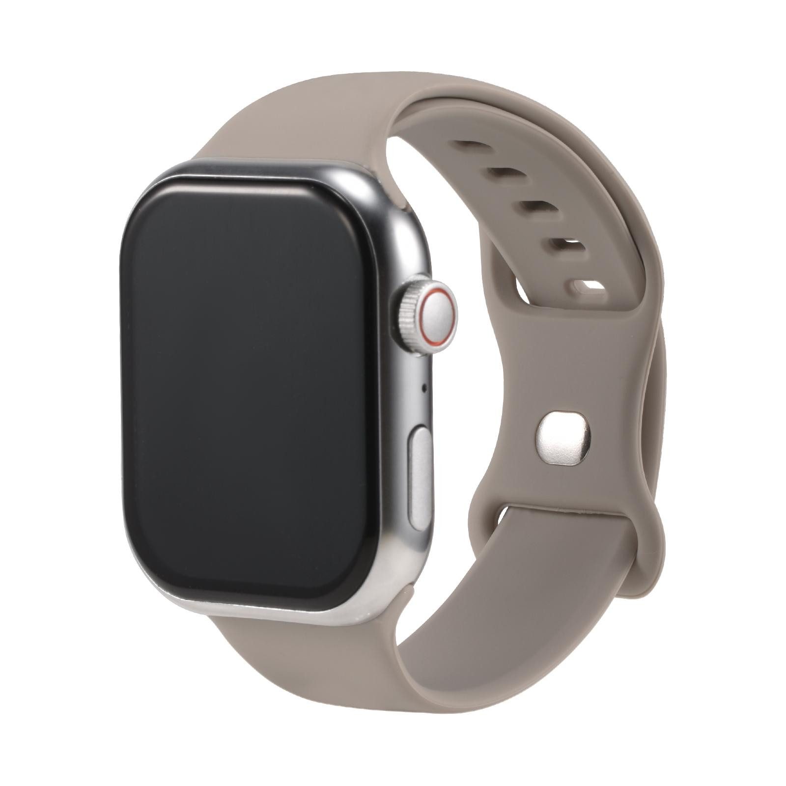 CoolGadget Smartwatch-Armband Fitnessarmband aus Silikon iWatch, für Apple Watch 1 2 3 4 5 6 7 8 9 10 11 SE 1 2 3 38 40 41 42 mm