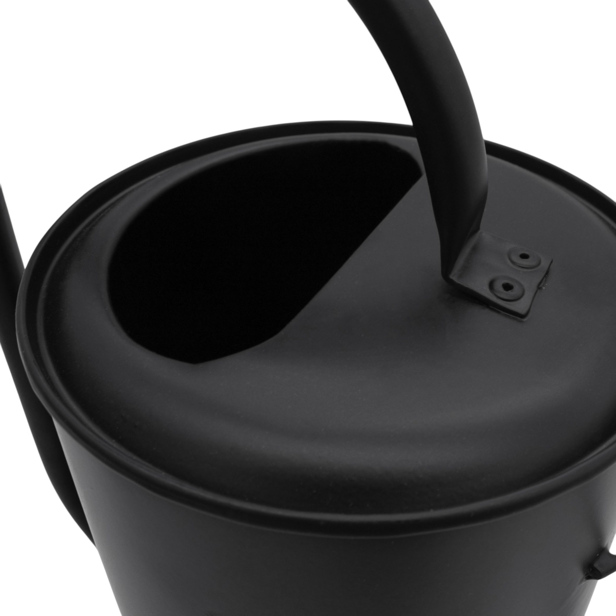 Spetebo Gießkanne Metall Blumen schwarz matt - 3 L (Anzahl, 1-tlg., Stück), Gießkanne mit langem Ausguss