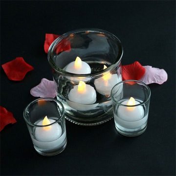 yozhiqu Christbaumkerzen 12x LED Teelichter, flammenlose Kerzen, Ideal für Hochzeit und Weihnachten