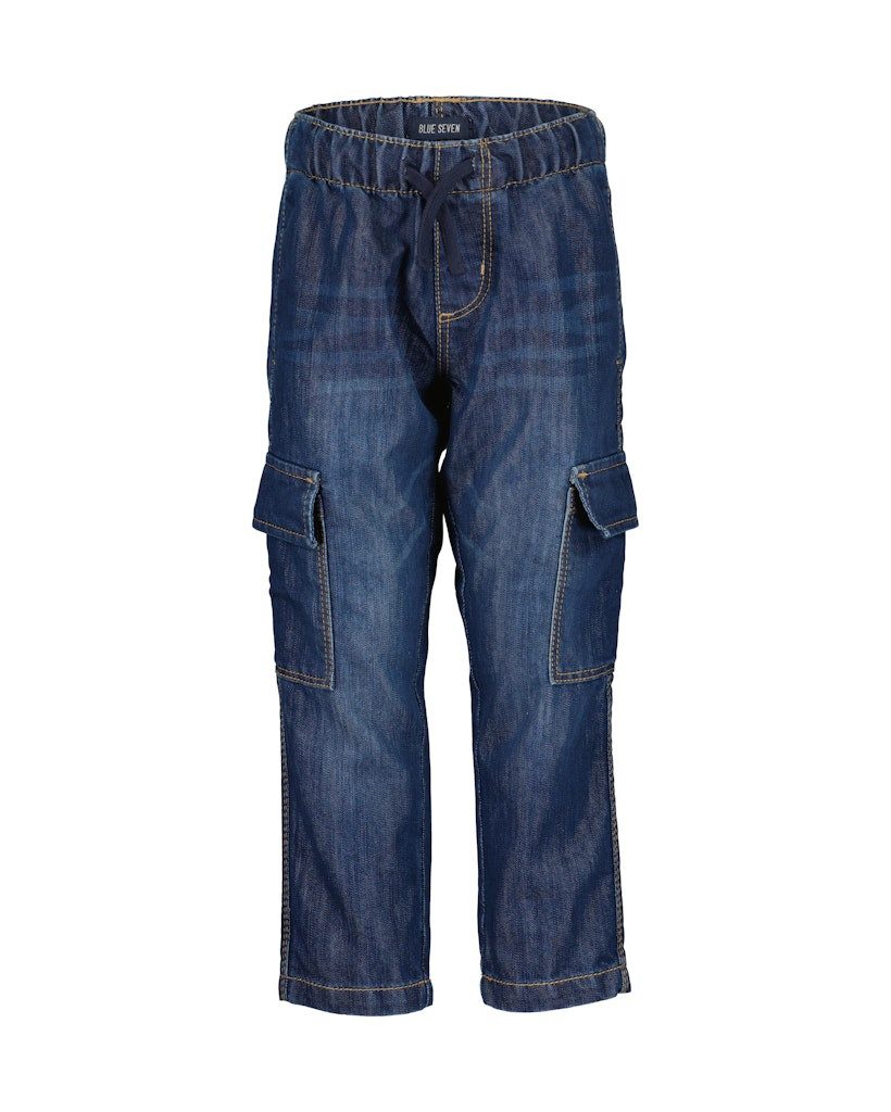 Blue Seven 5-Pocket-Jeans Blue Seven Jungen Jeans Hose Schlupfhose Cargotaschen denim blau