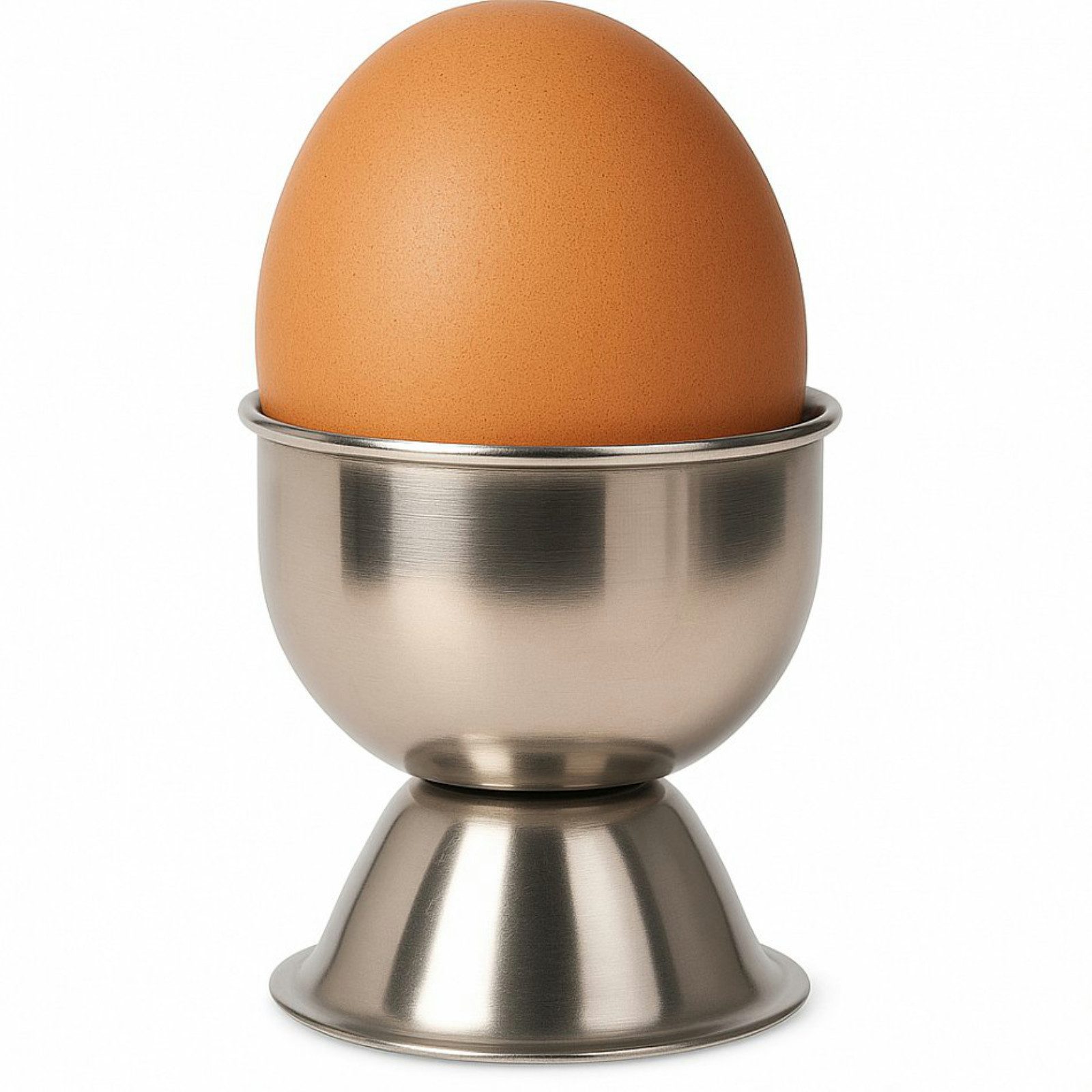 Koopman Eierbecher Hochkant Ø 4,5 cm Edelstahl 4 er Set, (4-tlg), Edelstahl, Rostfrei, Klassisch, Langlebig, Silberfarbend