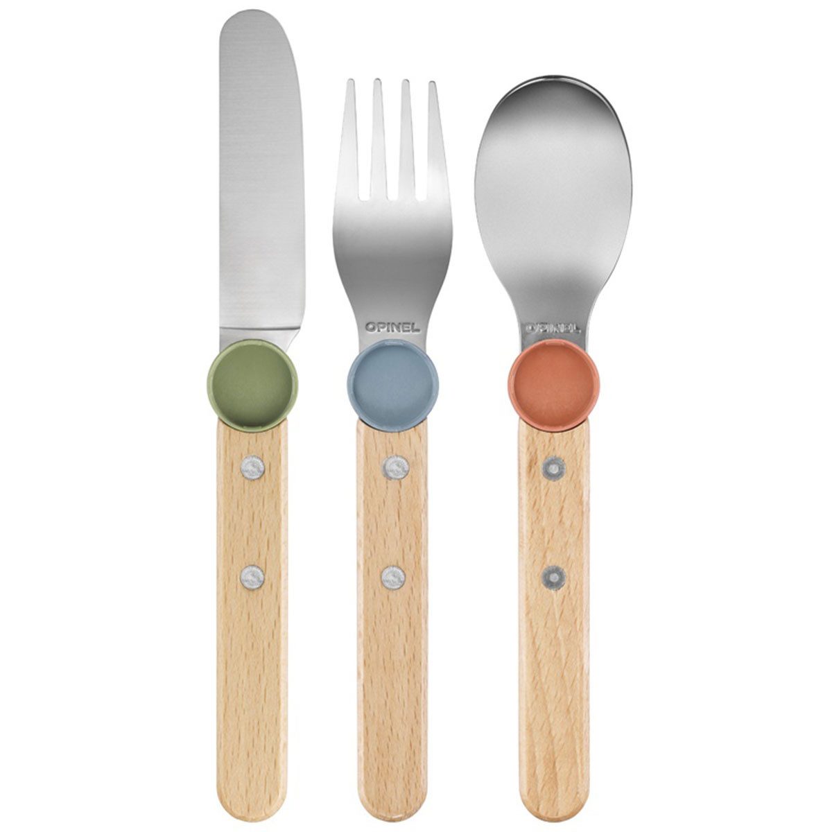 Opinel Taschenmesser LE PETIT GOURMET Kinderbesteck-Set - Bunt
