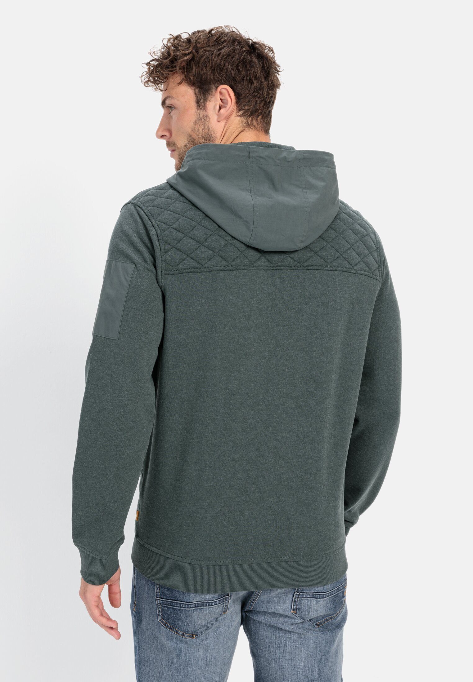 camel active Sweatjacke mit Kapuze Langarm