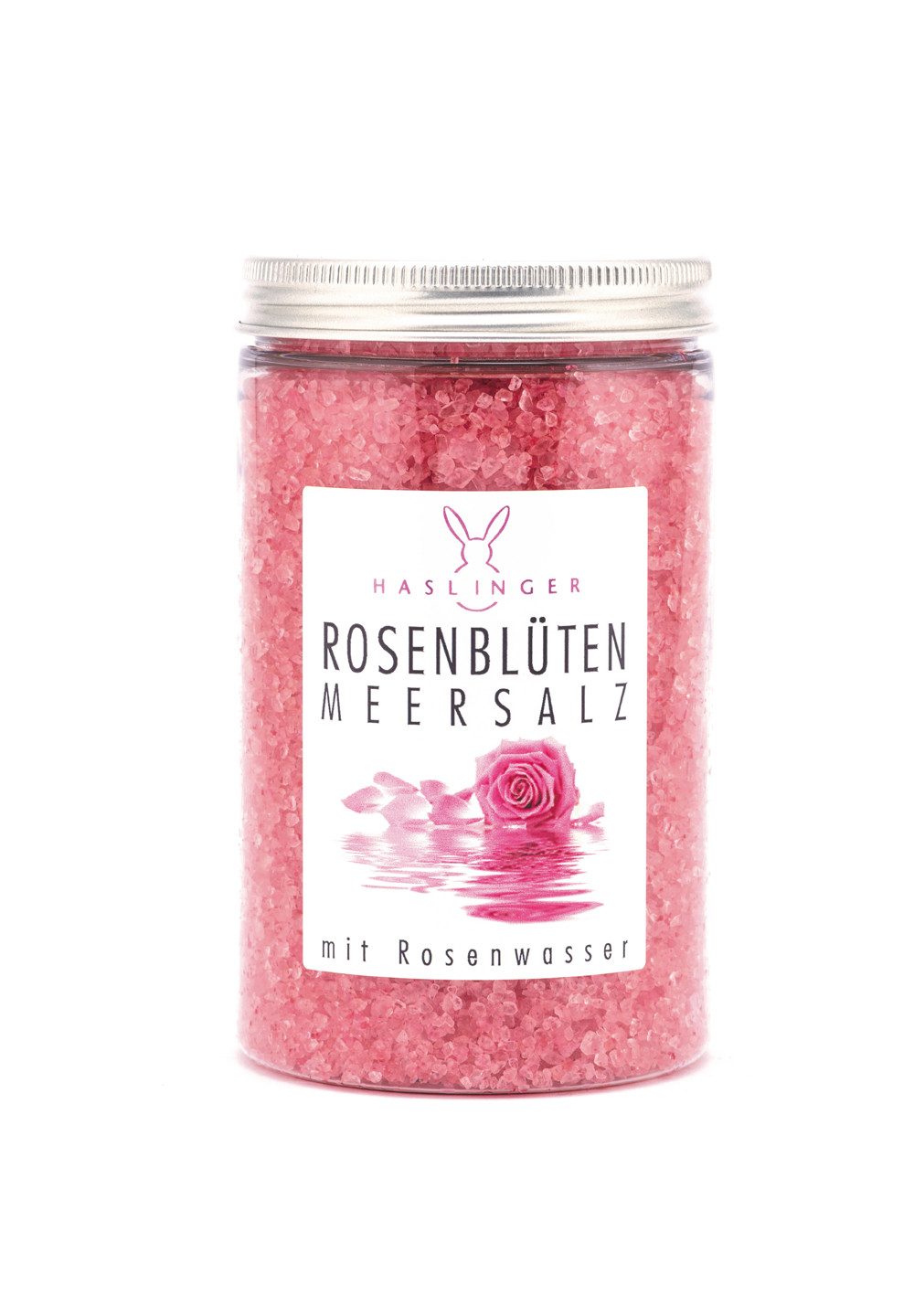 Haslinger Badezusatz Rosenblüten, 1-tlg., Meersalz mit Rosenwasser 450 g