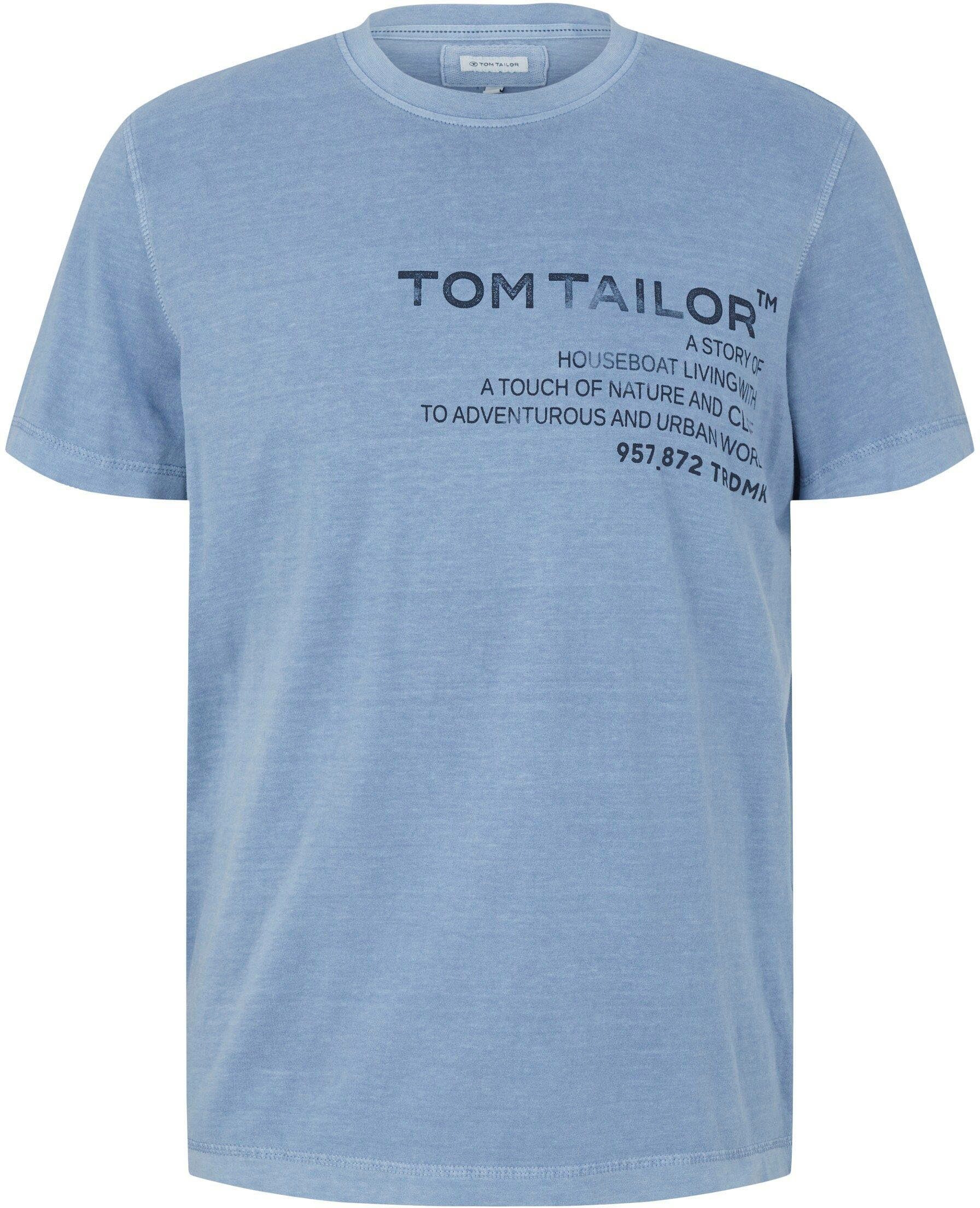 TOM TAILOR T-Shirt greyish mid blue