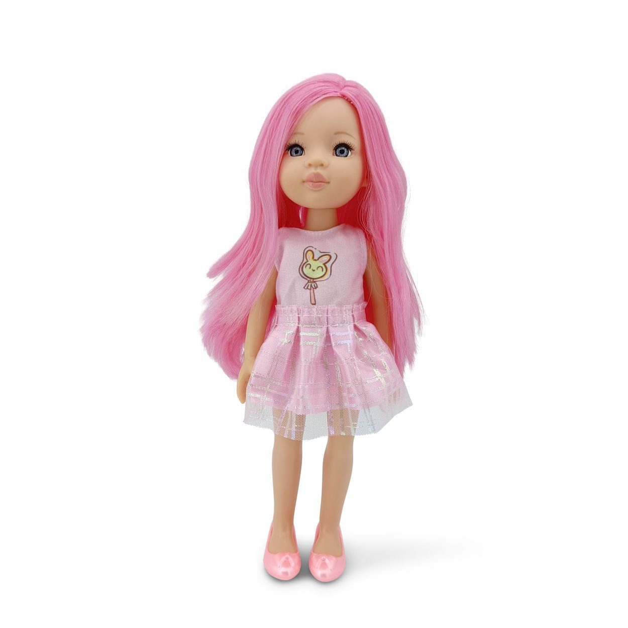 Moni Anziehpuppe Pretty Doll, 33 cm, Kleidung, Haare, Schuhe, beweglich, Rollenspiel, ab 3 Jahren
