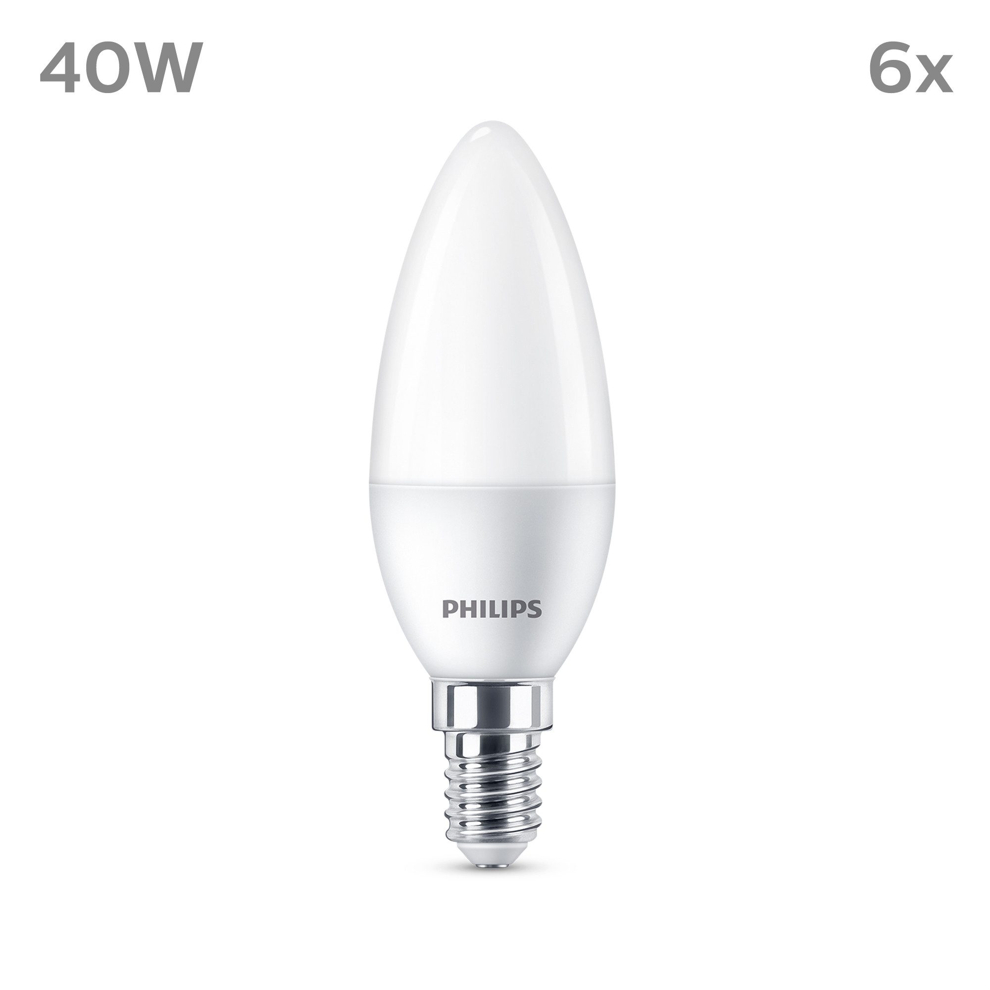 Philips LED-Leuchtmittel 40W Non-Dim, E14, 3 St., Warmweiß