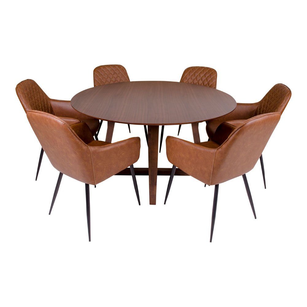 Ebuy24 Essgruppe Hello Essgruppe 1 Esstisch Und 6 Stuhlen Braun Online Kaufen Otto