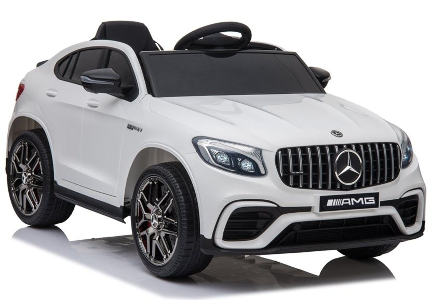 Wisam Elektro-Kinderauto LEAN CARS Mercedes-Benz AMG GLC Coupé Kinder-Elektroauto, Grau