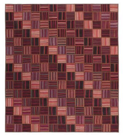 Orientteppich Kelim Patchwork 259x293 Handgeknüpfter Orientteppich / Perserteppich, Nain Trading, rechteckig, Höhe: 4 mm