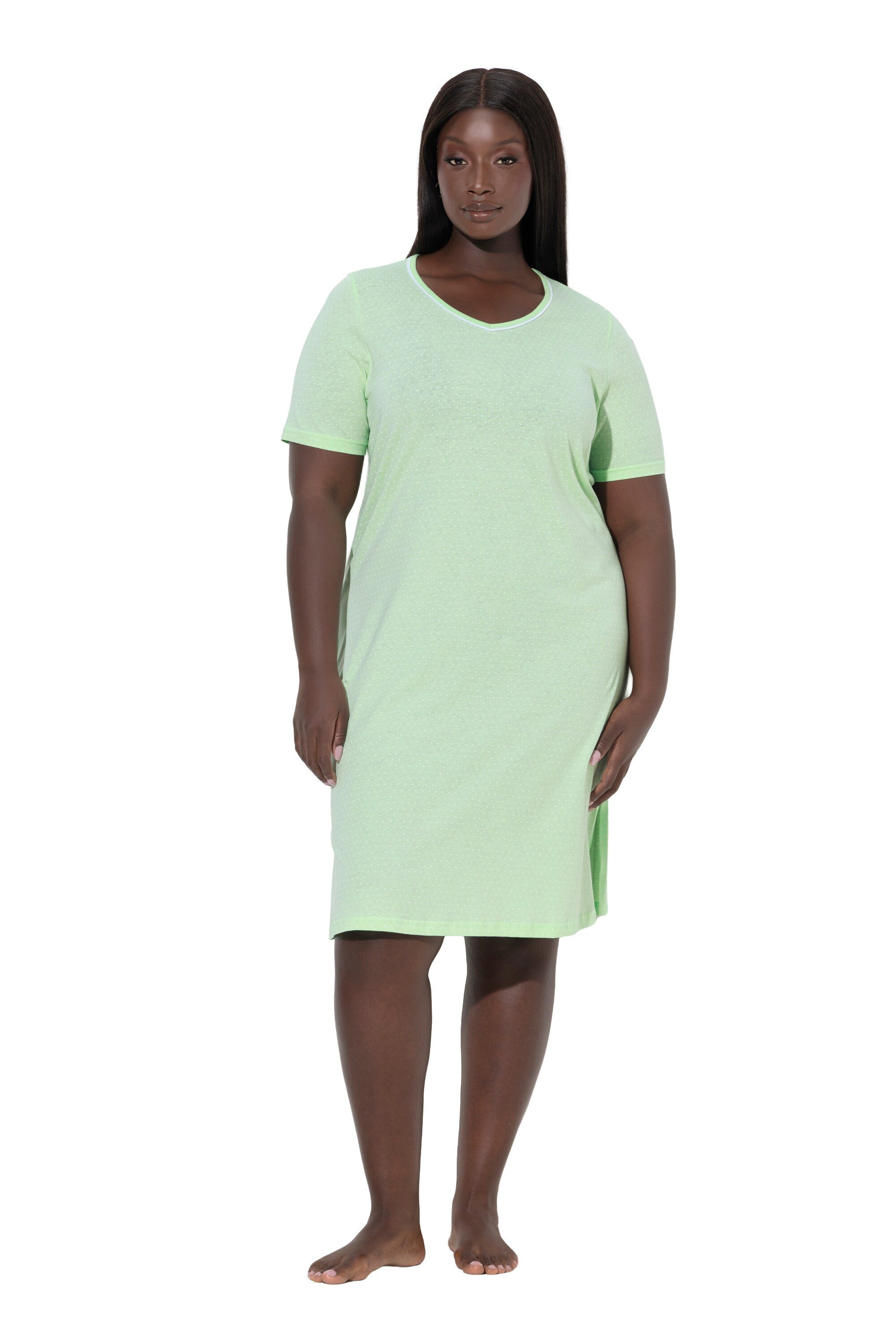 Ulla Popken Bigshirt Bigshirts 2er-Pack Rundhals/V-Ausschnitt Halbarm