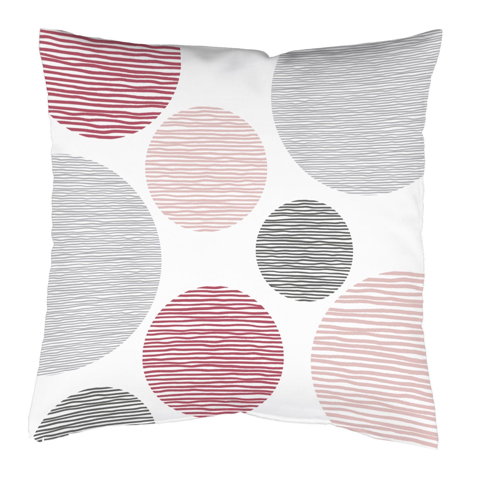 Home Basics Gardine Kissenhülle BORDEN samt, Kreisdruck, ohne Füllung, beid günstig online kaufen