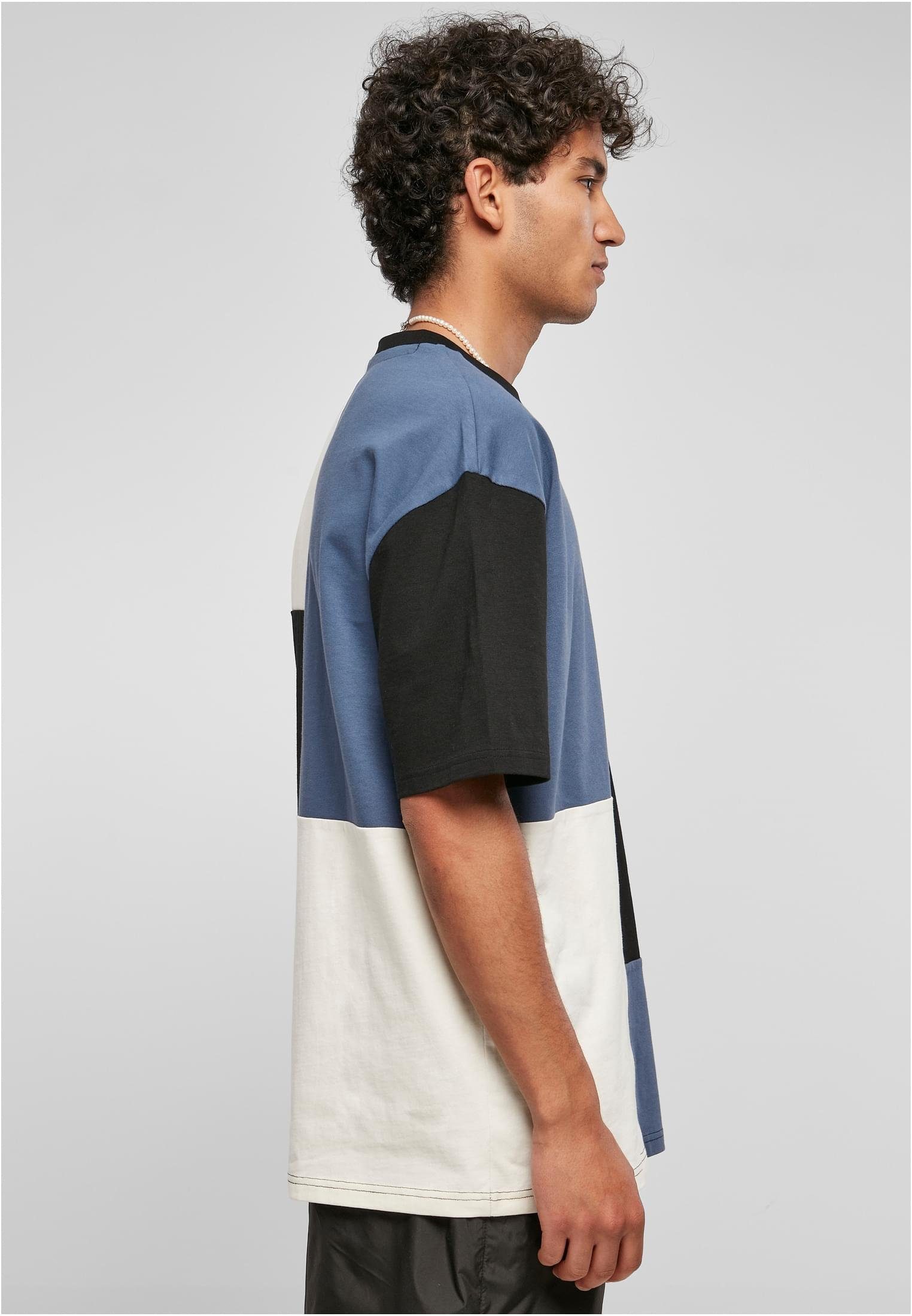 Oversize Starter Starter T-Shirt (1-tlg) Herren vintageblue/black/palewhite Tee Patchwork Black Label
