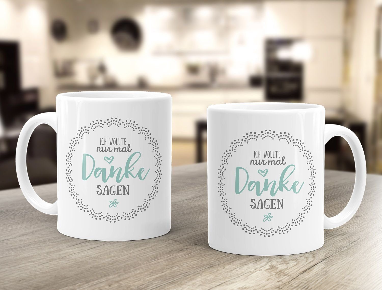 MoonWorks Tasse Kaffee-Tasse Muttertag Ich wollte nur mal danke sagen Geschenk Spruch Muttertagsgeschenk Geschenk für Mama MoonWorks®, Keramik