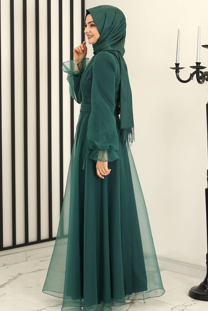 Modavitrini Abendkleid Damen Kleid langärmliges Maxikleid Abiye Abaya Hijab günstig online kaufen