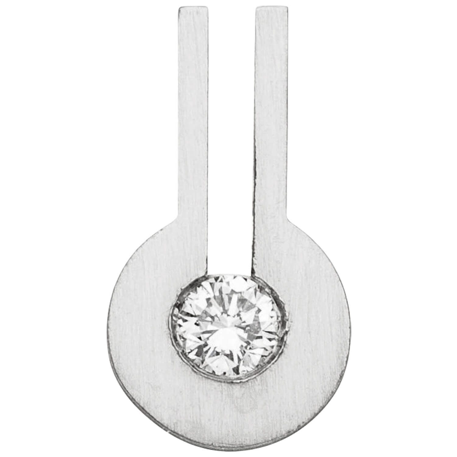 Schmuck Krone Kettenanhänger Anhänger aus 950 Platin mattiert mit Brillant 0,10ct, Platin 950