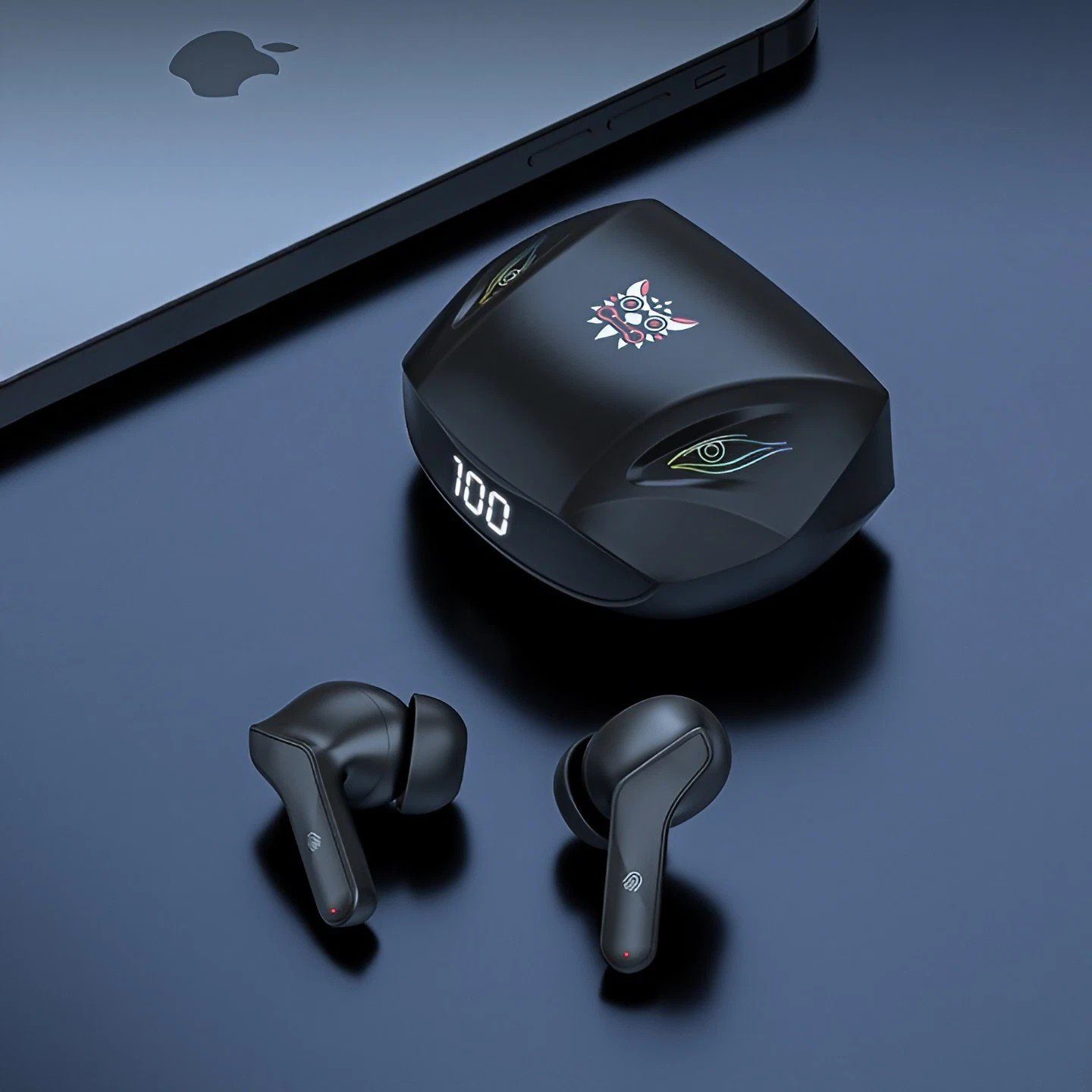 MOOHO Bluetooth Kopfhörer, In Ear Kopfhörer mit Bluetooth, Dual-Mode Bluetooth-Kopfhörer (HiFi Earbuds mit Touch-Steuerung, True wireless In-Ear-Kopfhörer mit Rauschunterdrückung, Bluetooth, Kabellos Ohrhörer, True Wireless Headphones, Siri, Bluetooth 5.1, mit LED Anzeige, IPX6 Wasserdicht, 40 Stunden Spielzeit)