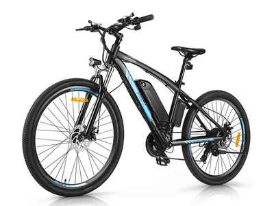 Myatu E-Bike »26 Zoll Elektrofahrrad Citybike, E Cityrad C0126 Weiß«, 6 Gang Shimano, Kettenschaltung, 250,00 W