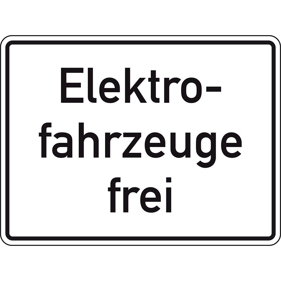 Dreifke Verkehrsschild Elektrofahrzeuge frei, Nr.1026-61, Aluminium RA0,  450x600mm