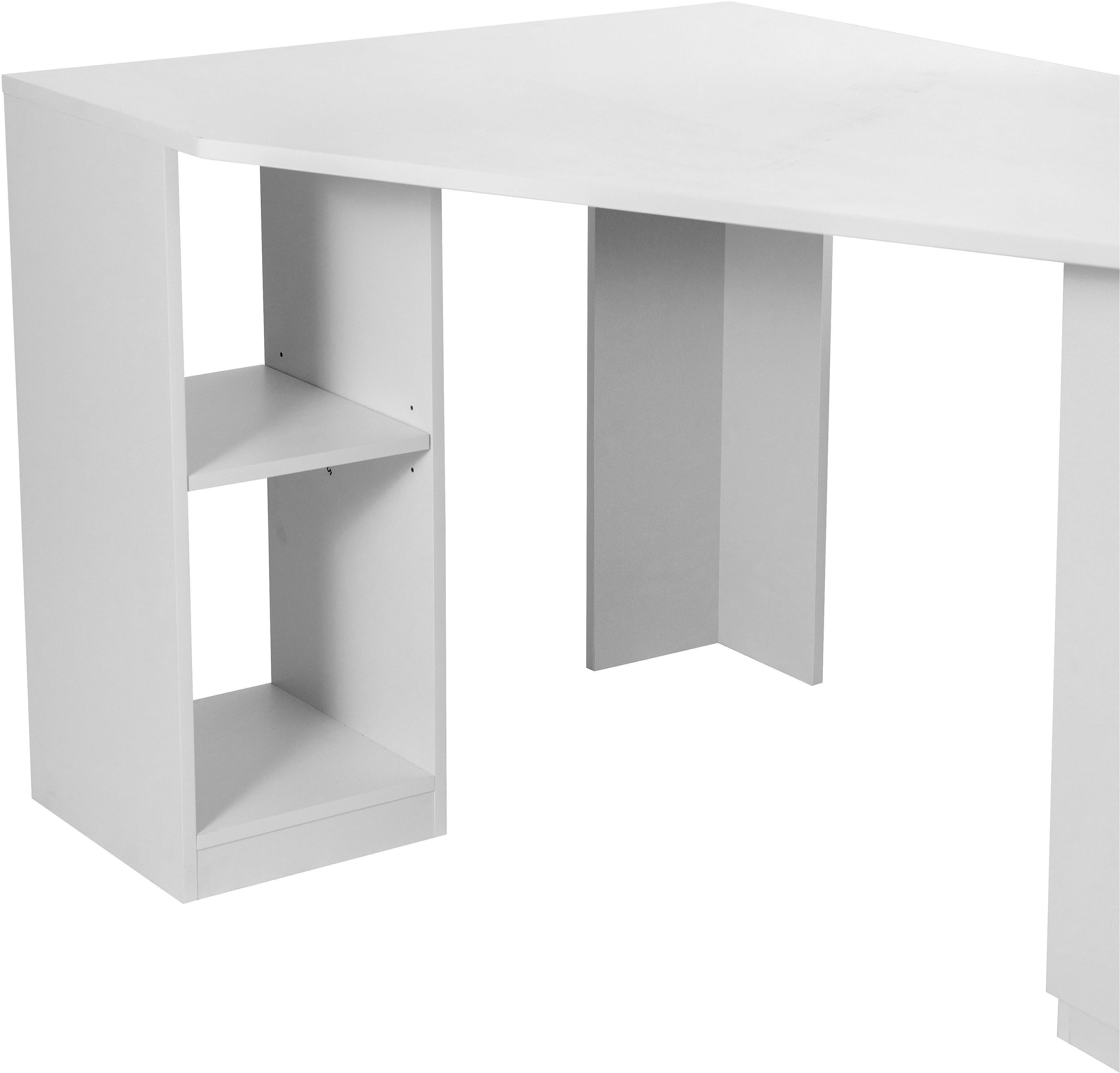OTTO home Eckschreibtisch AVRIL, Regalschreibtisch mit viel Stauraum, Push-to-Open, Breite: 140 cm – Bild 5 von 5