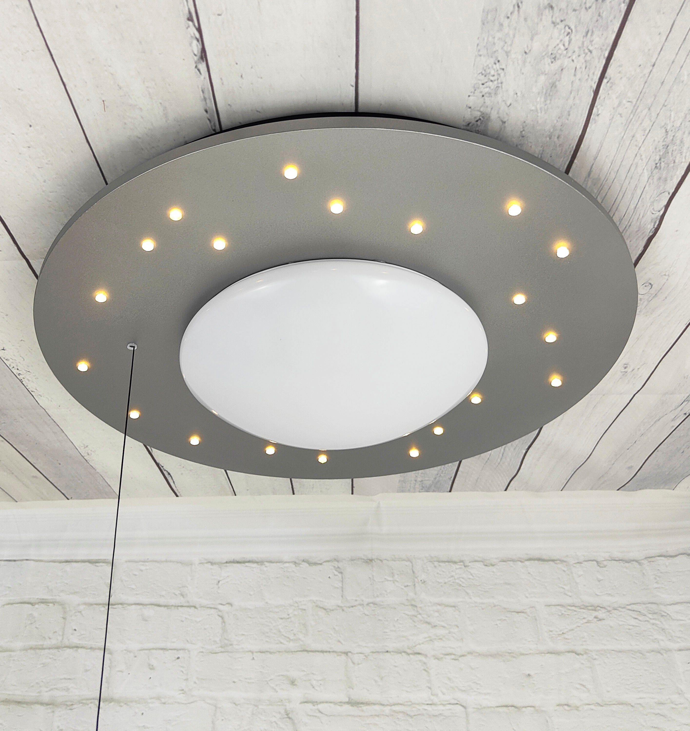 niermann Deckenleuchte Saturn, Kinderlampe, Kinderzimmer, Nachtlichtfunktion, E27 Fassung für einfachen Leuchtmittelwechsel