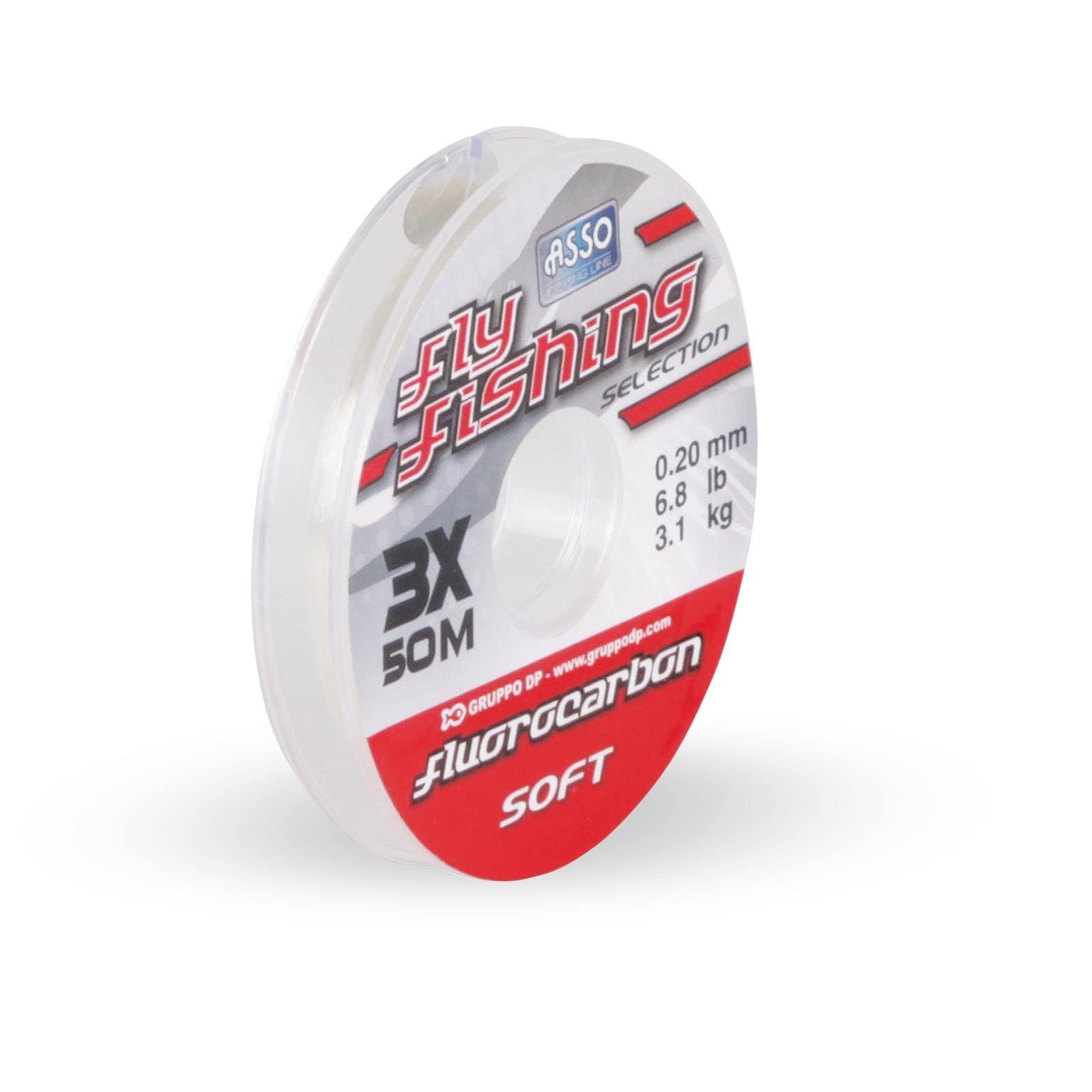 ASSO Vorfachschnur, 50 m Длина, ASSO Fluorocarbon Soft 50m 0,10mm 0,80 kg Clear Vorfachschnur