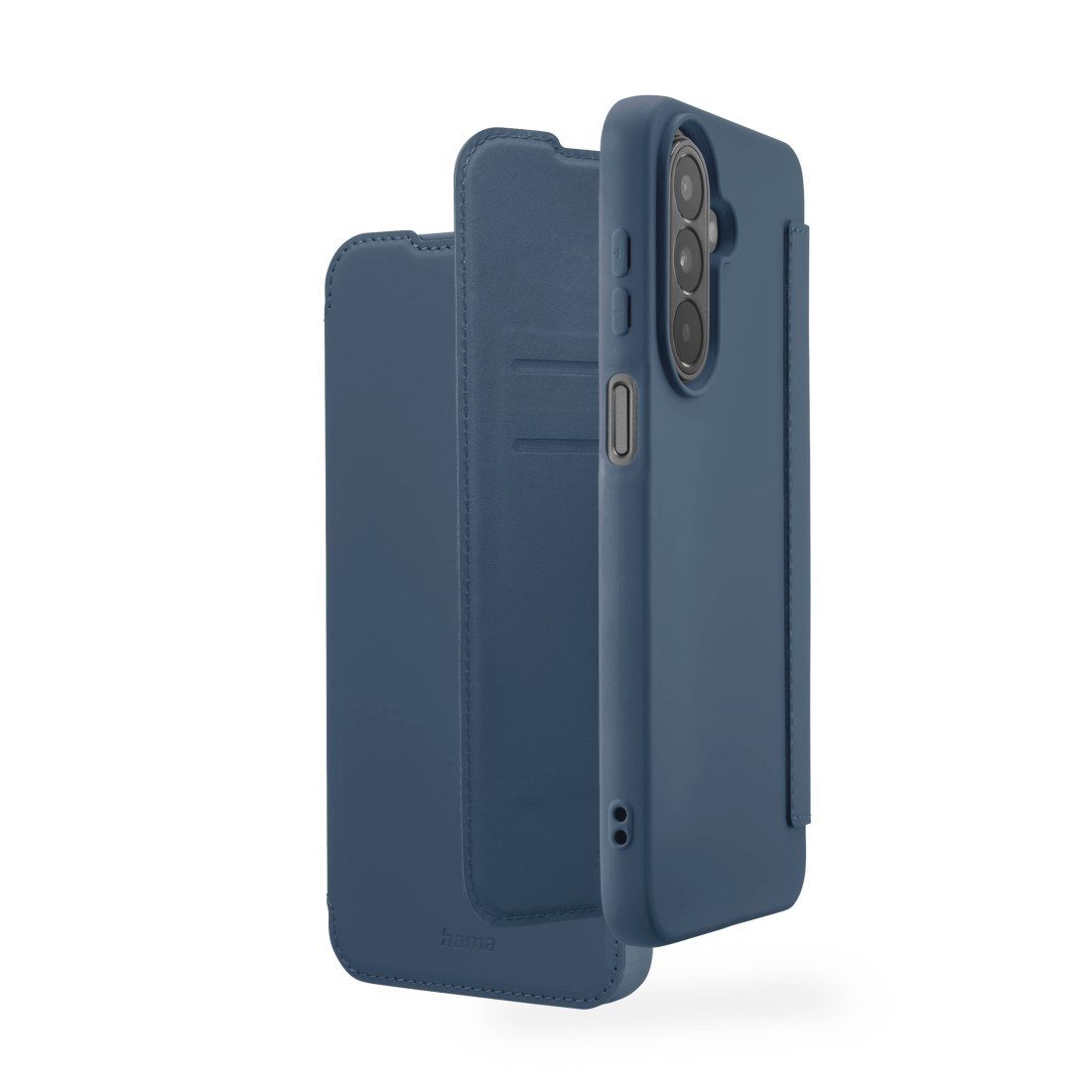 Hama Smartphone-Hülle Handytasche für Samsung Galaxy A27 5G Blau, 2 Kartenfächer, Rubber-Finish, Kratzschutz, Flap-Verschluss