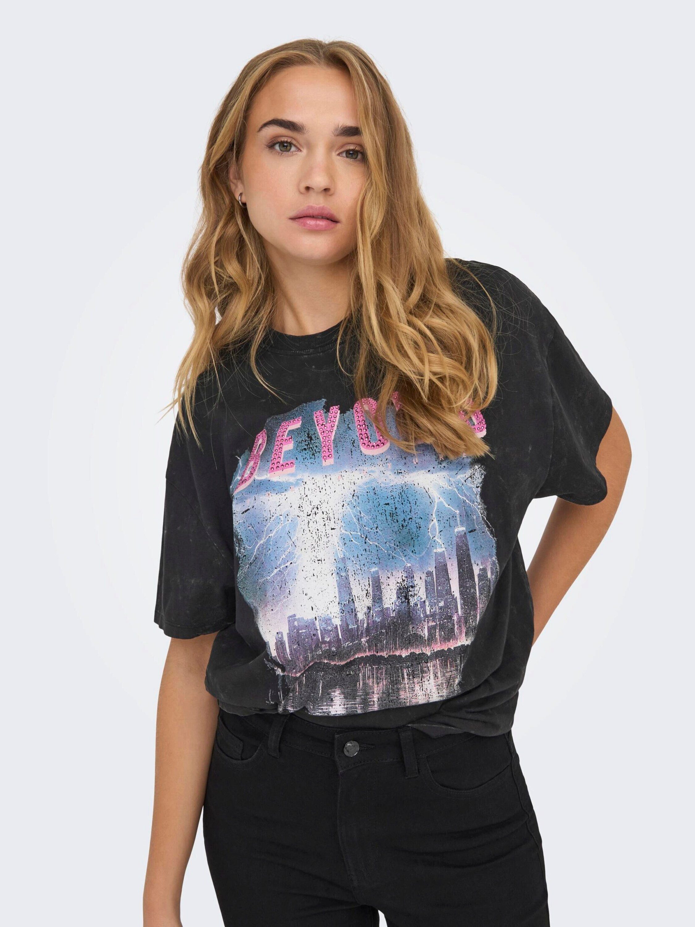 ONLY T-Shirt LUCCA (1-tlg) Ziersteine