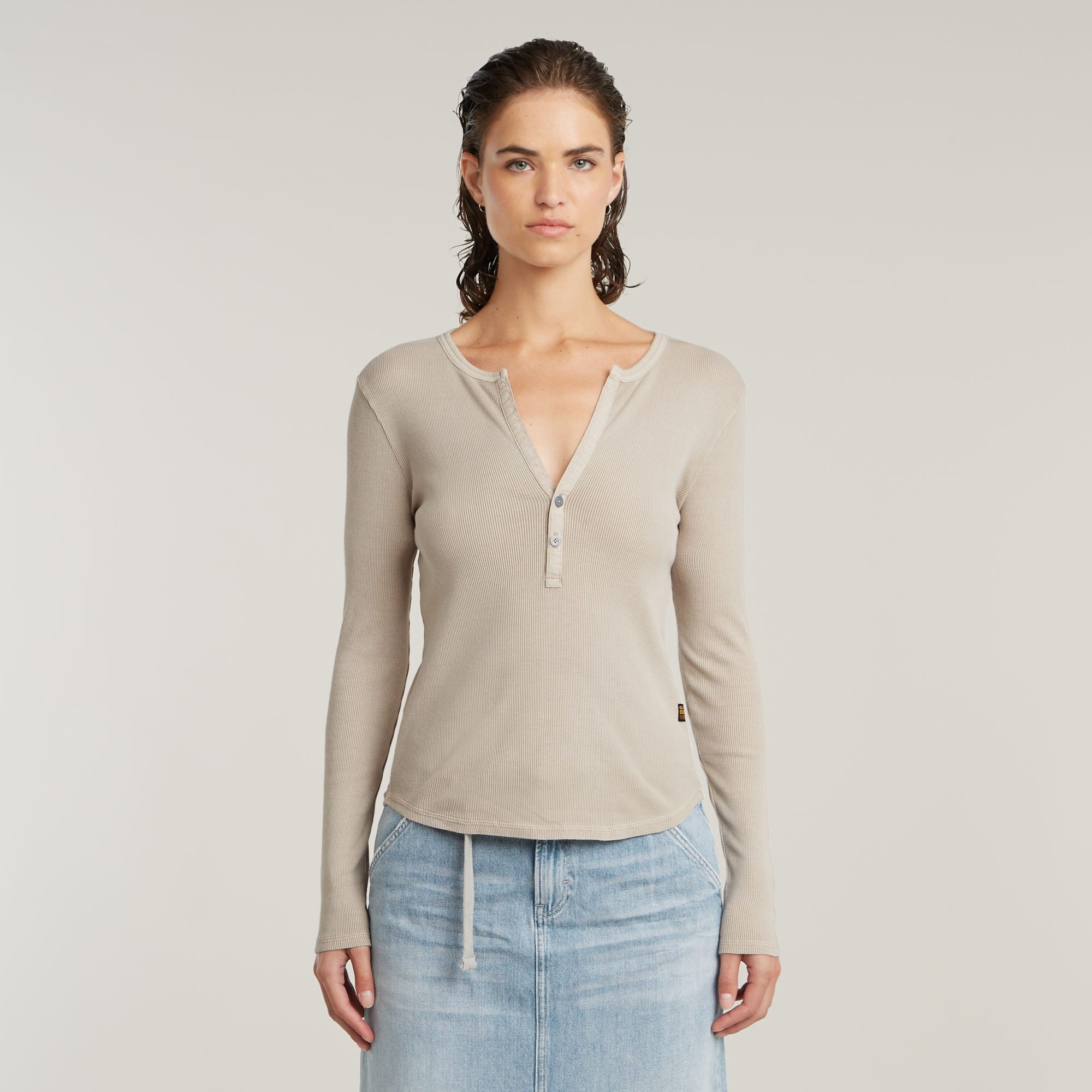 G-STAR Langarmshirt Deep v slim mit günstig online kaufen