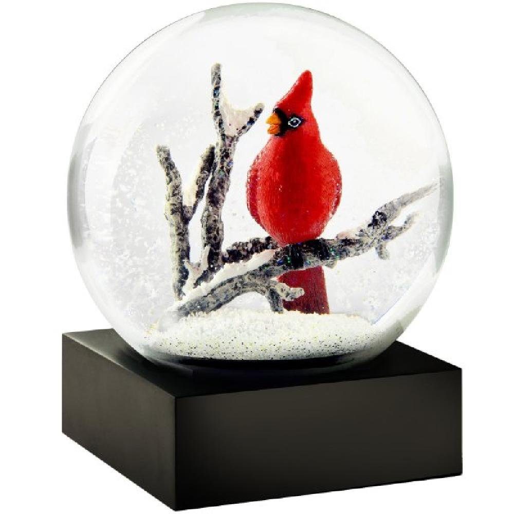 Singing Cool Globes Skulptur Schneekugel Snow Cardinal
