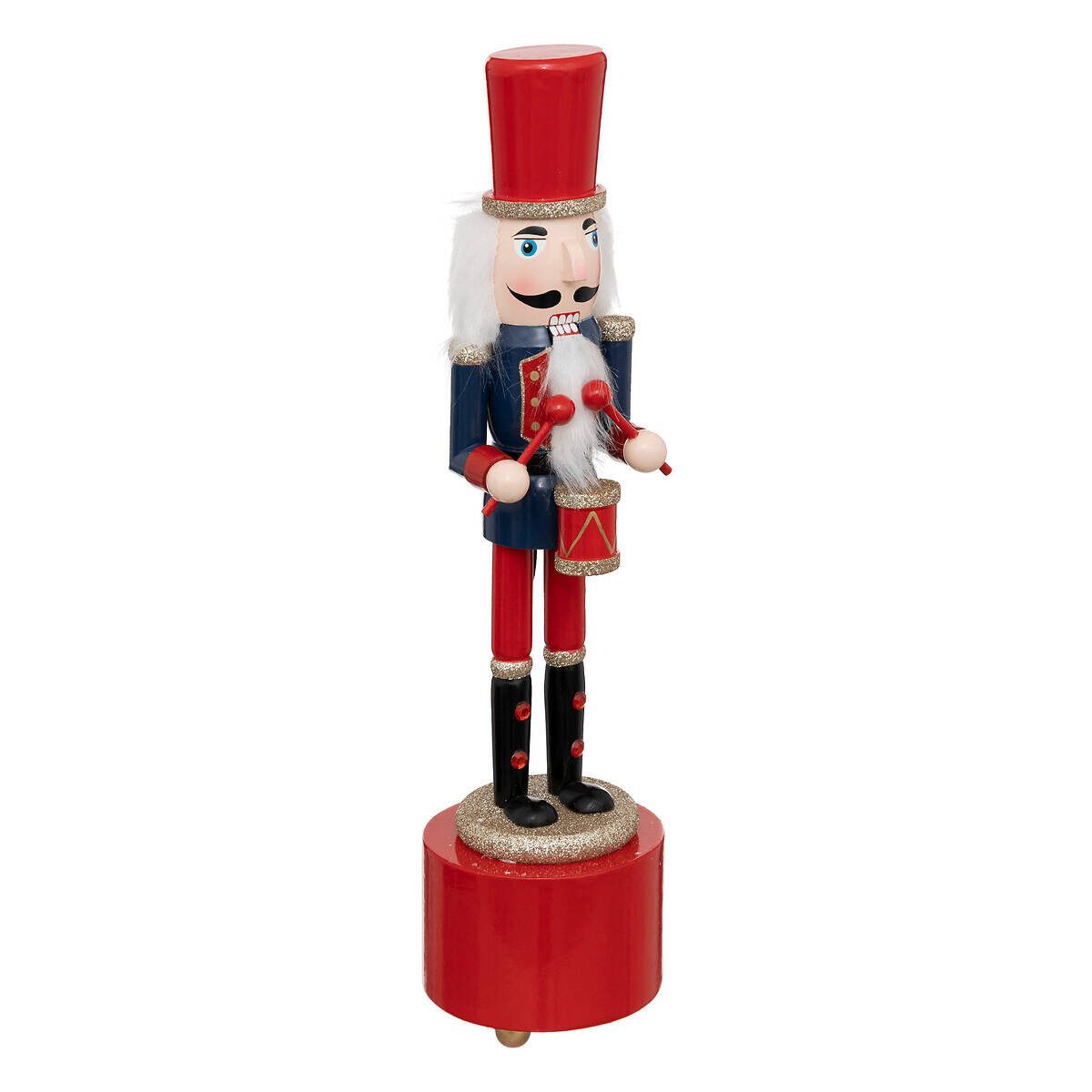 Atmosphera Créateur d'intérieur Weihnachtsfigur Nussknacker mit Trommel, 30 cm (Deko-Objekt, Deko-Objekt)