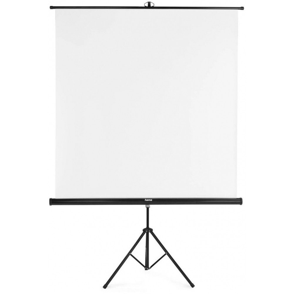 Hama Beamer-Deckenhalterung 00021574 Leinwand mit Stativ 155x155 cm Präsentation weiß, (Leinwand 155x155 cm, inkl. Dreibein-Stativ, Inklusive Dreibein-Stativ)
