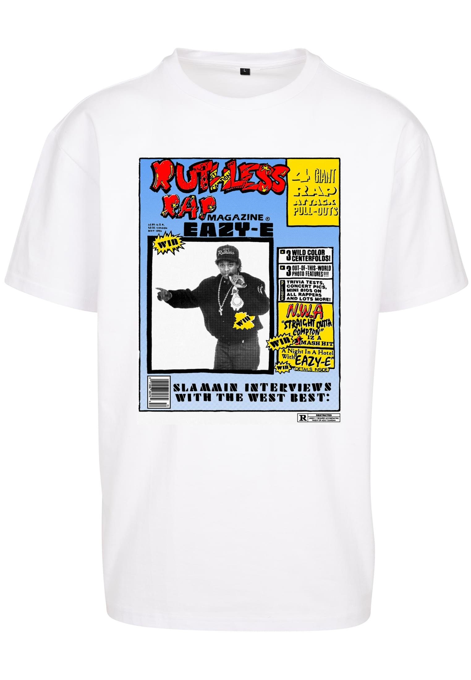 MisterTee Kurzarmshirt Herren Eazy-E RAP Magazine Oversize Tee (1-tlg)