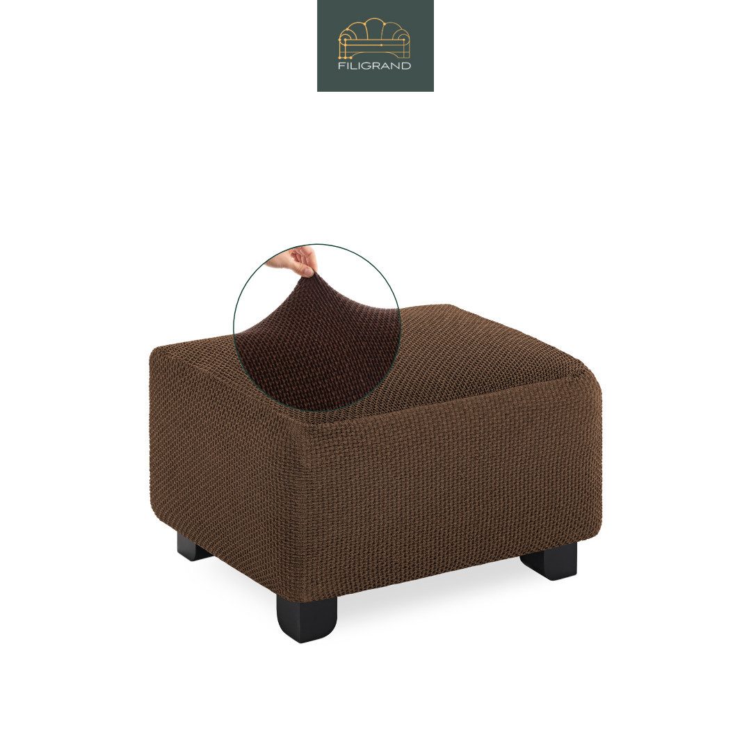 Belmarti Stuhlhusse Hockerbezug, spanische Handarbeit, elastisches Material, hochwertiger und langlebiger Baumwollmix