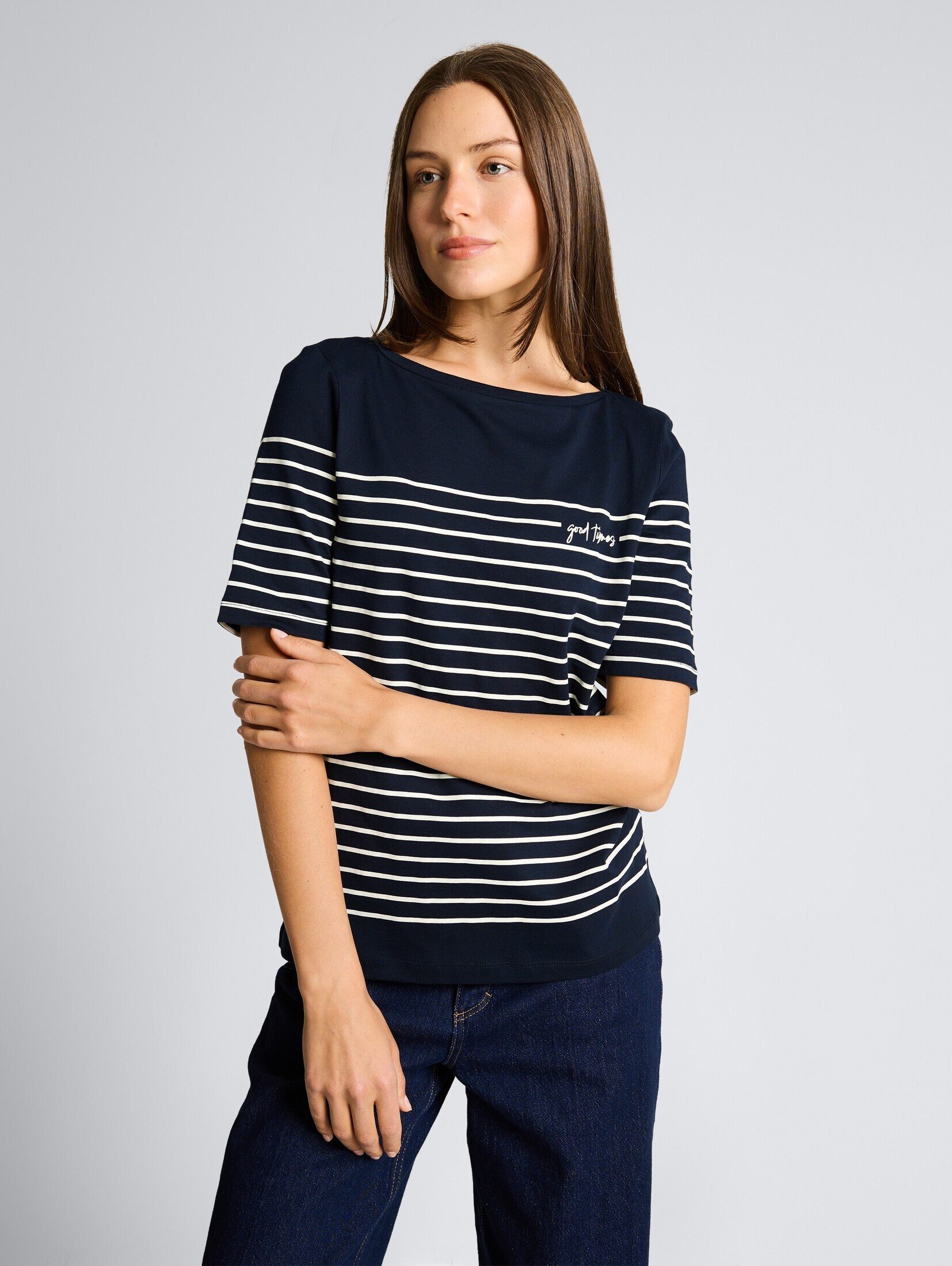 TOM TAILOR T-Shirt T-Shirt T-Shirt mit Streifenmuster