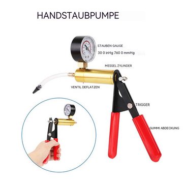 Hikity Reparatur-Set KFZ Vakuumpumpe Set Bremsenentlüfter Unterdruckpumpe Druckprüfer, Vakuumpumpen, Bremse Pumpe Druckprüfer