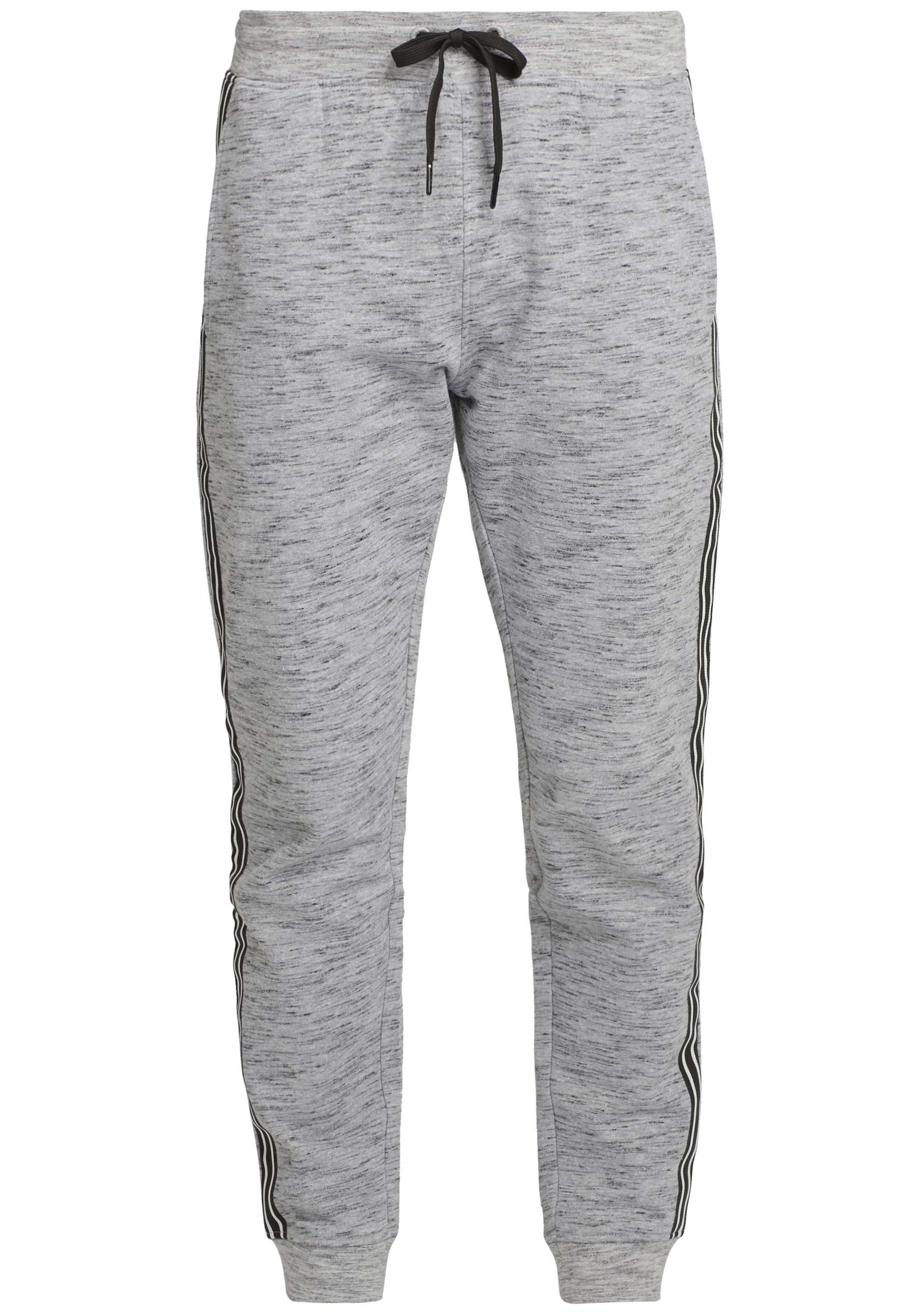 SDGalman Melange Grey !Solid mit Galonstreifen Jogginghose (1840051) Lange Sweatpants