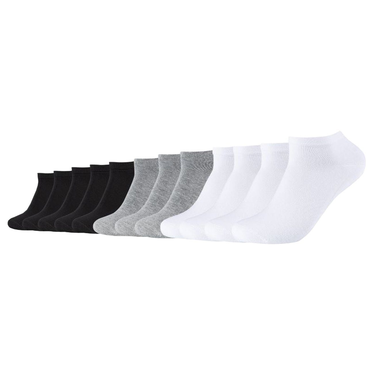 Camano Sneakersocken Unisex Socken Ca-Soft Organic Cotton Sneaker (12-Paar) aus pflegeleichter Baumwollmischung White Mix (1001) | Sneakersocken